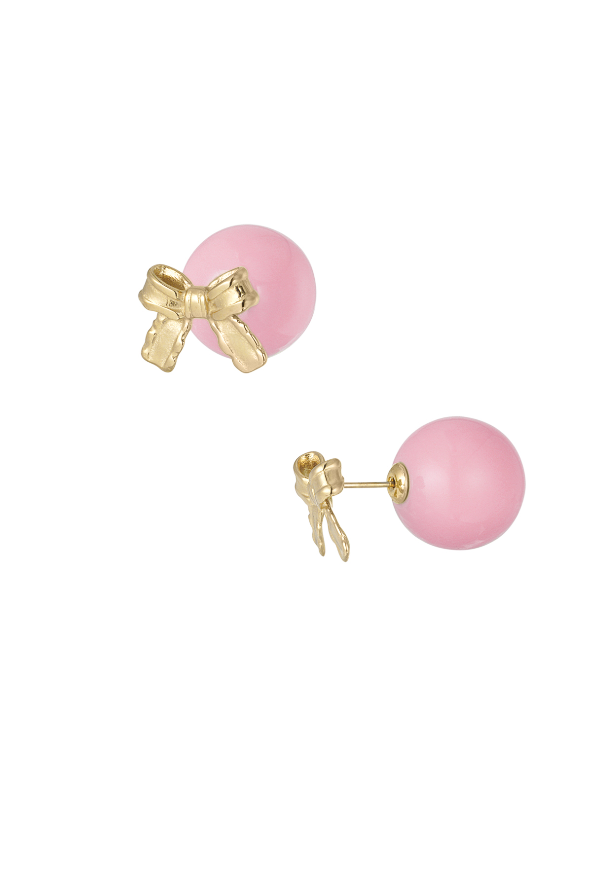 Boucles d'oreilles baby boo bow - rose h5 