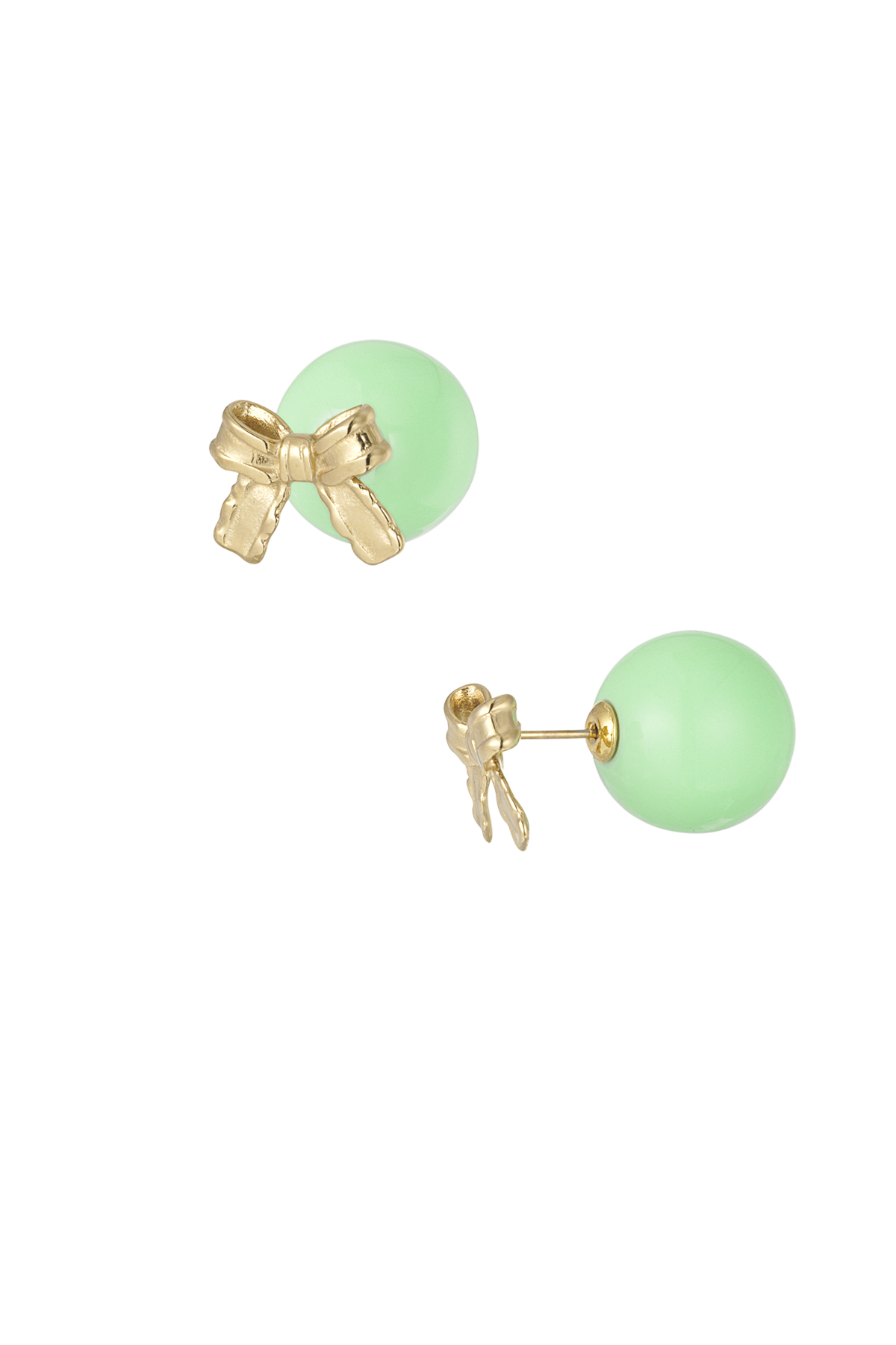 Earrings baby boo bow - green h5 