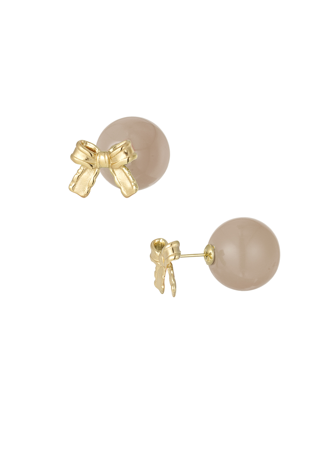 Boucles d'oreilles baby boo bow - beige h5 