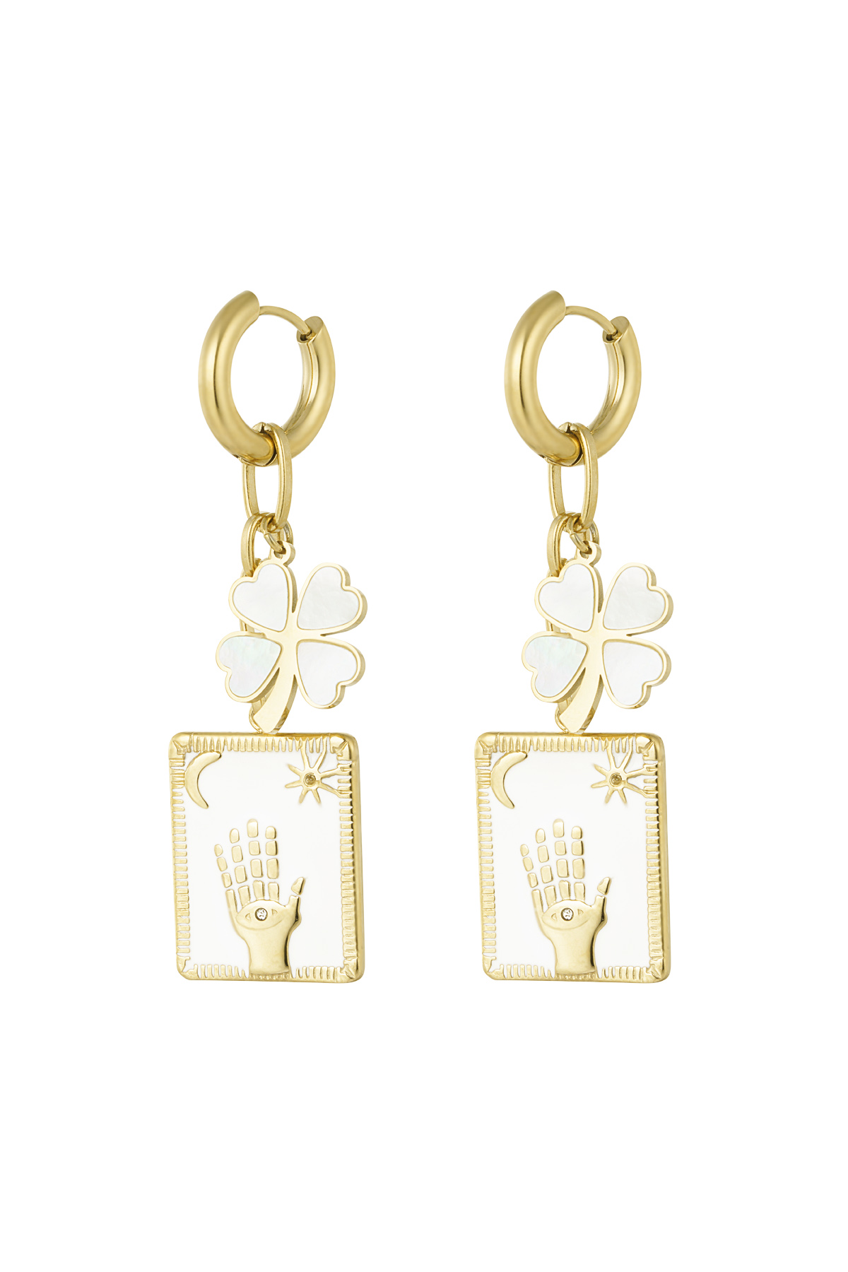 Earrings raise your hand - gold h5 