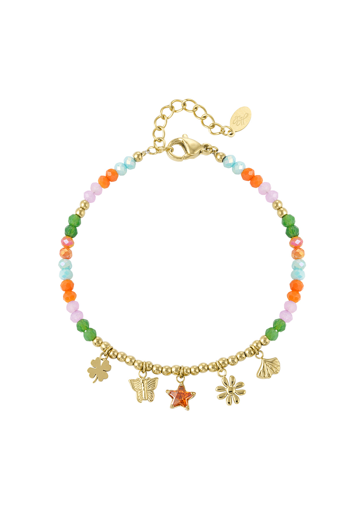 Colorful bracelet nature neutral - multi