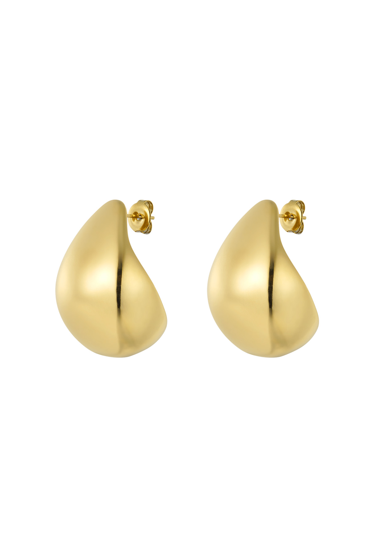 Earrings vintage drop - gold h5 