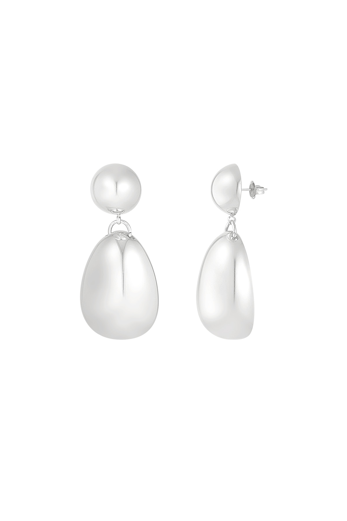 Boucles d'oreilles béguin classique - argent h5 