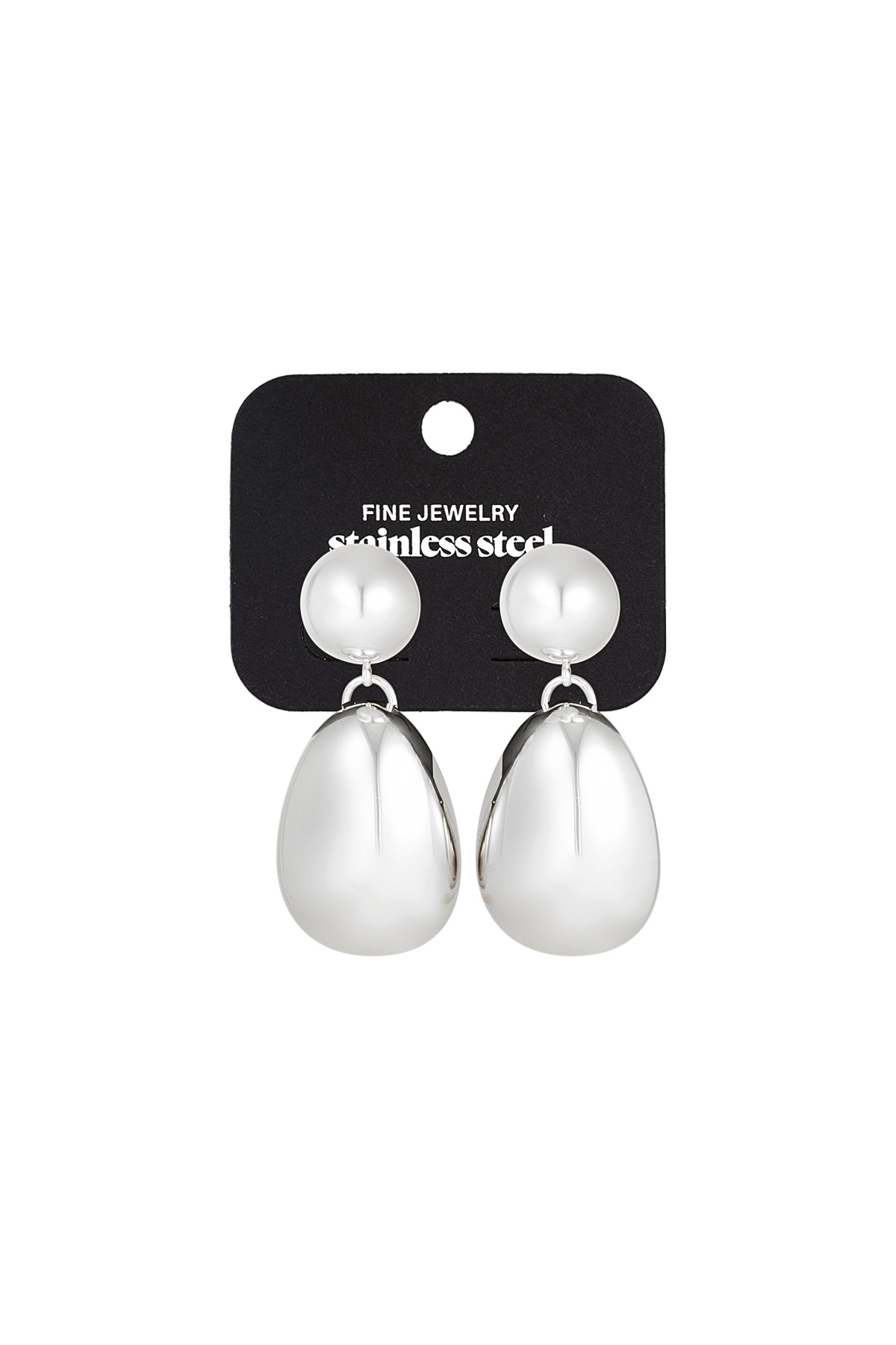 Boucles d'oreilles béguin classique - argent h5 Image3