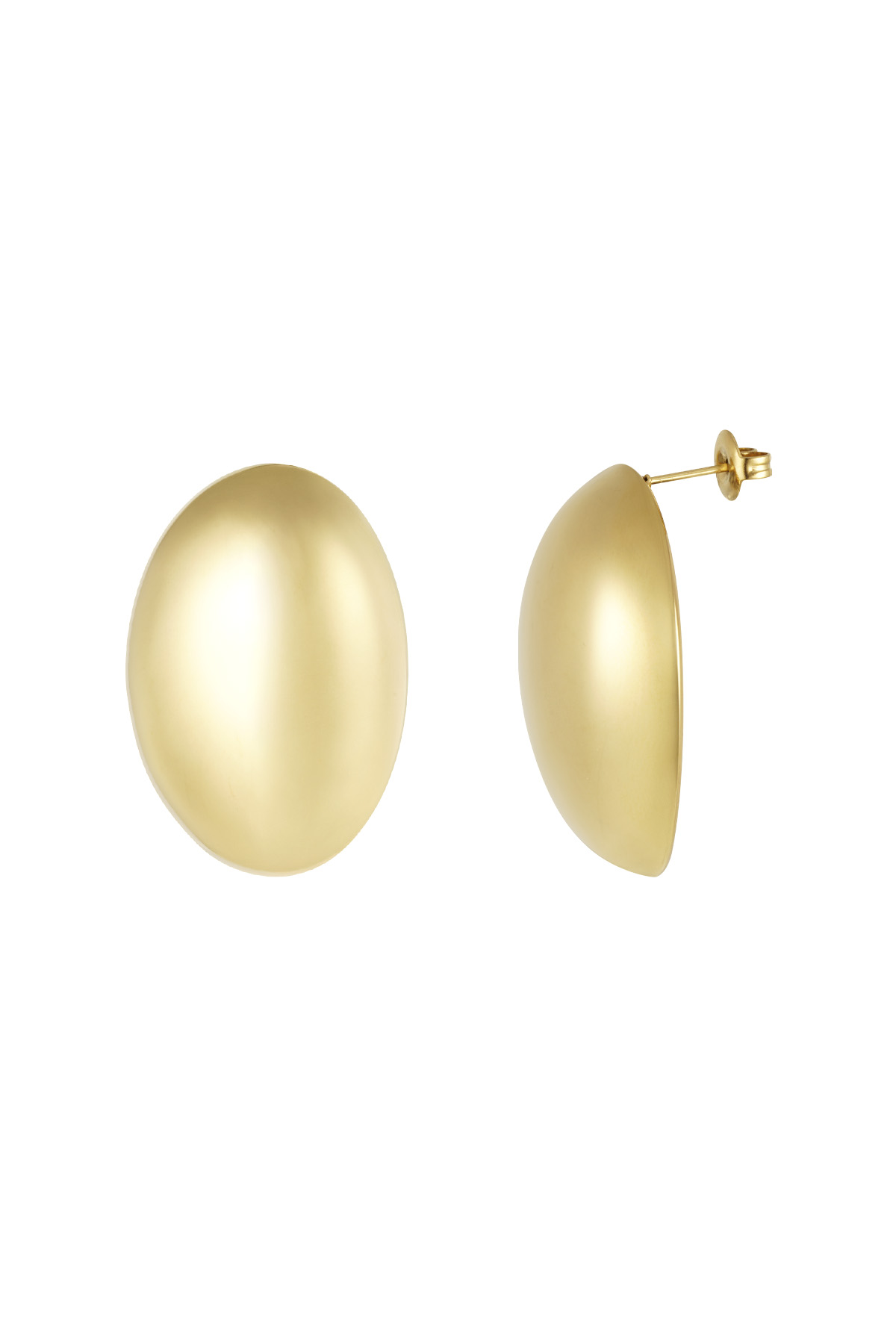 Earrings bold statement - gold h5 