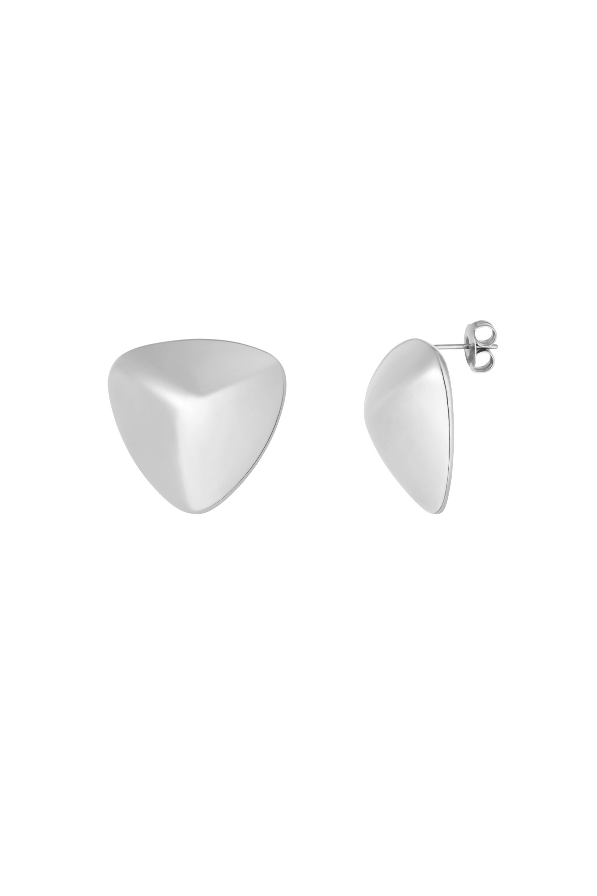 Boucles d'oreilles clous triangle - argent h5 