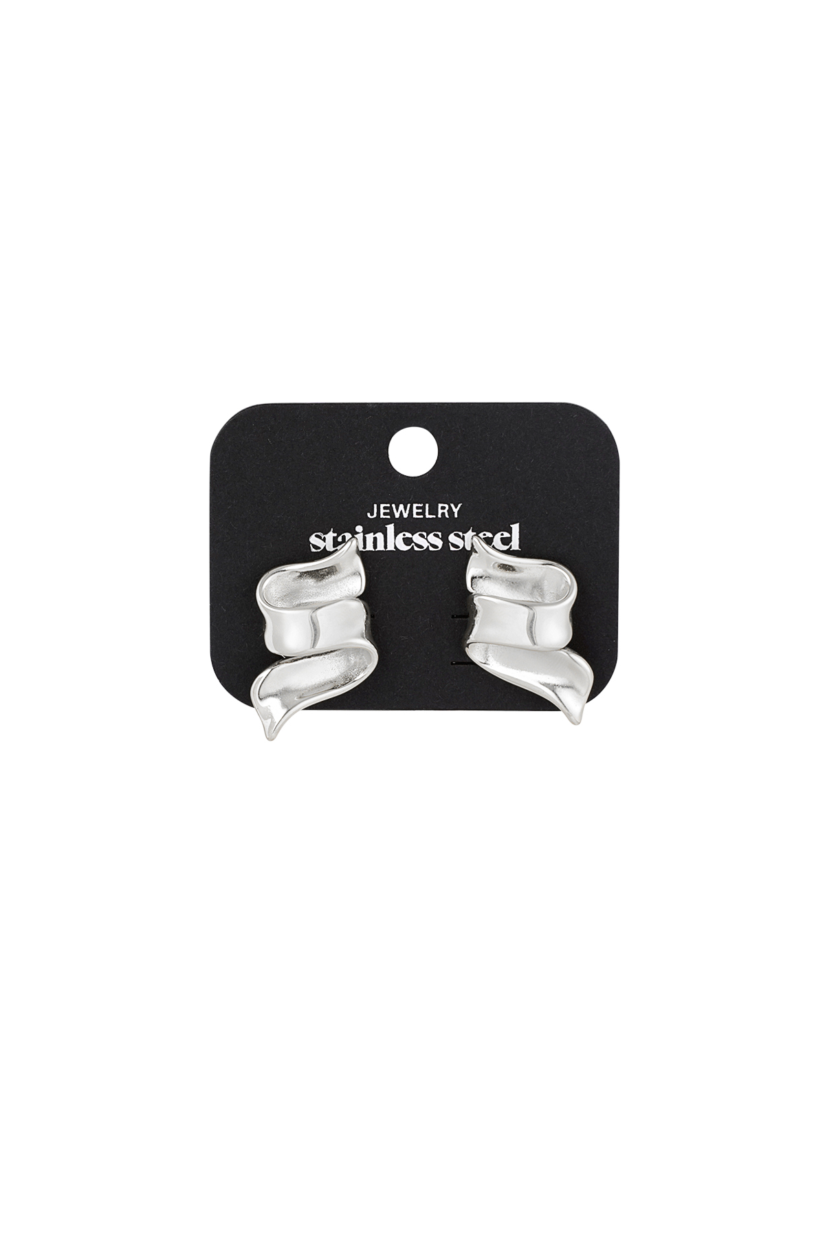 Pendientes deslizantes en espiral - plata h5 Imagen3