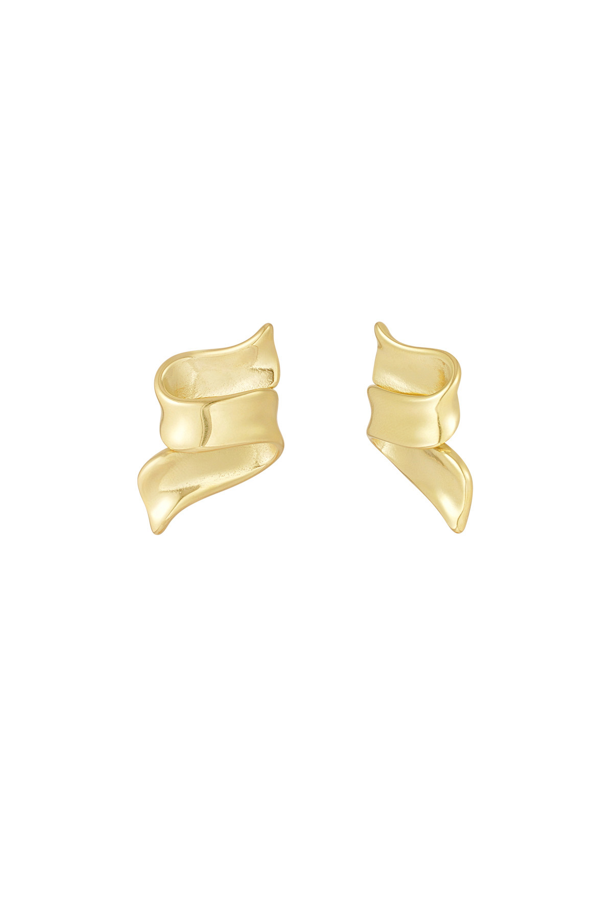 Ohrringe Wirbelschieber - gold
