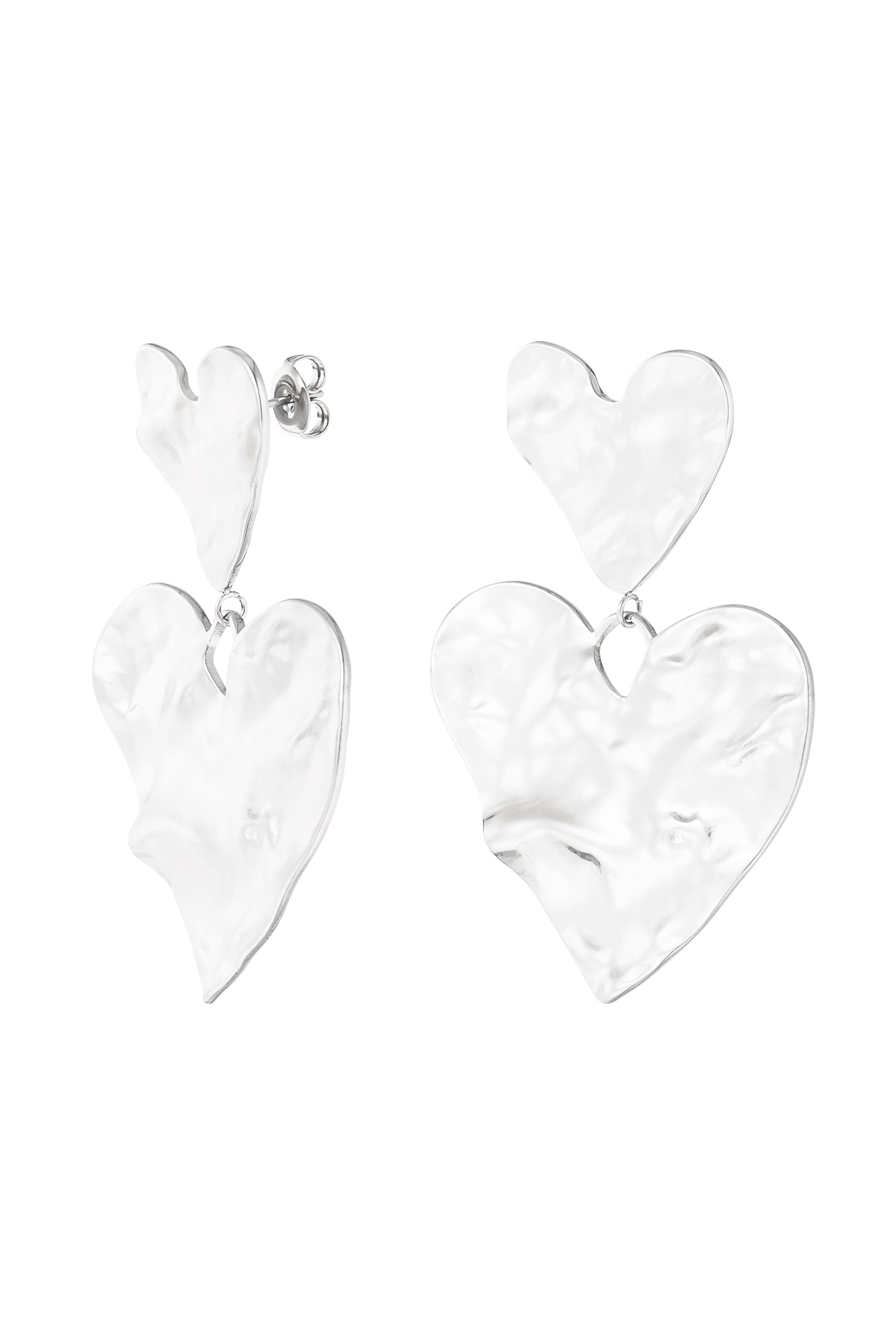 Earrings extra love - silver h5 