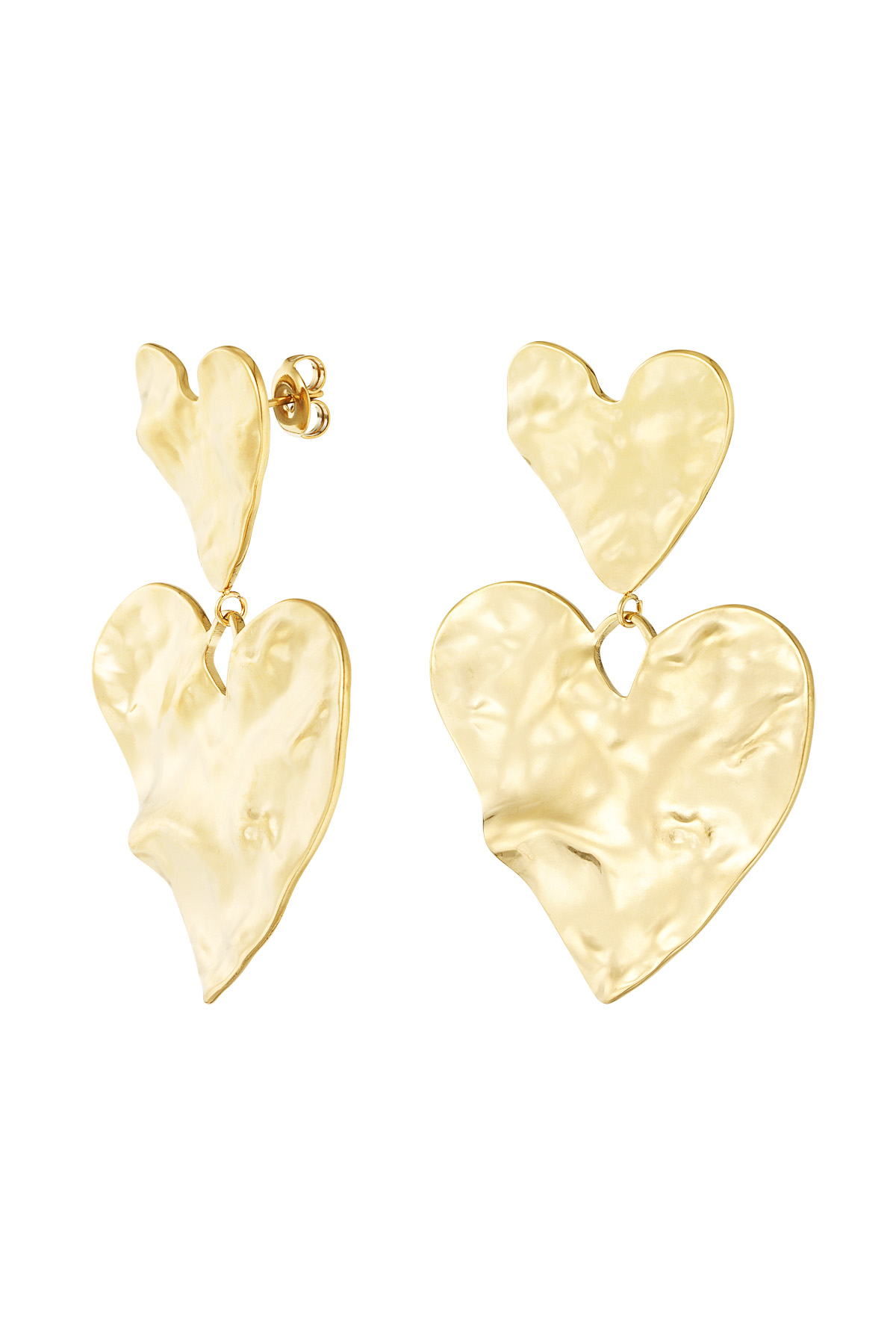 Earrings extra love - Gold color