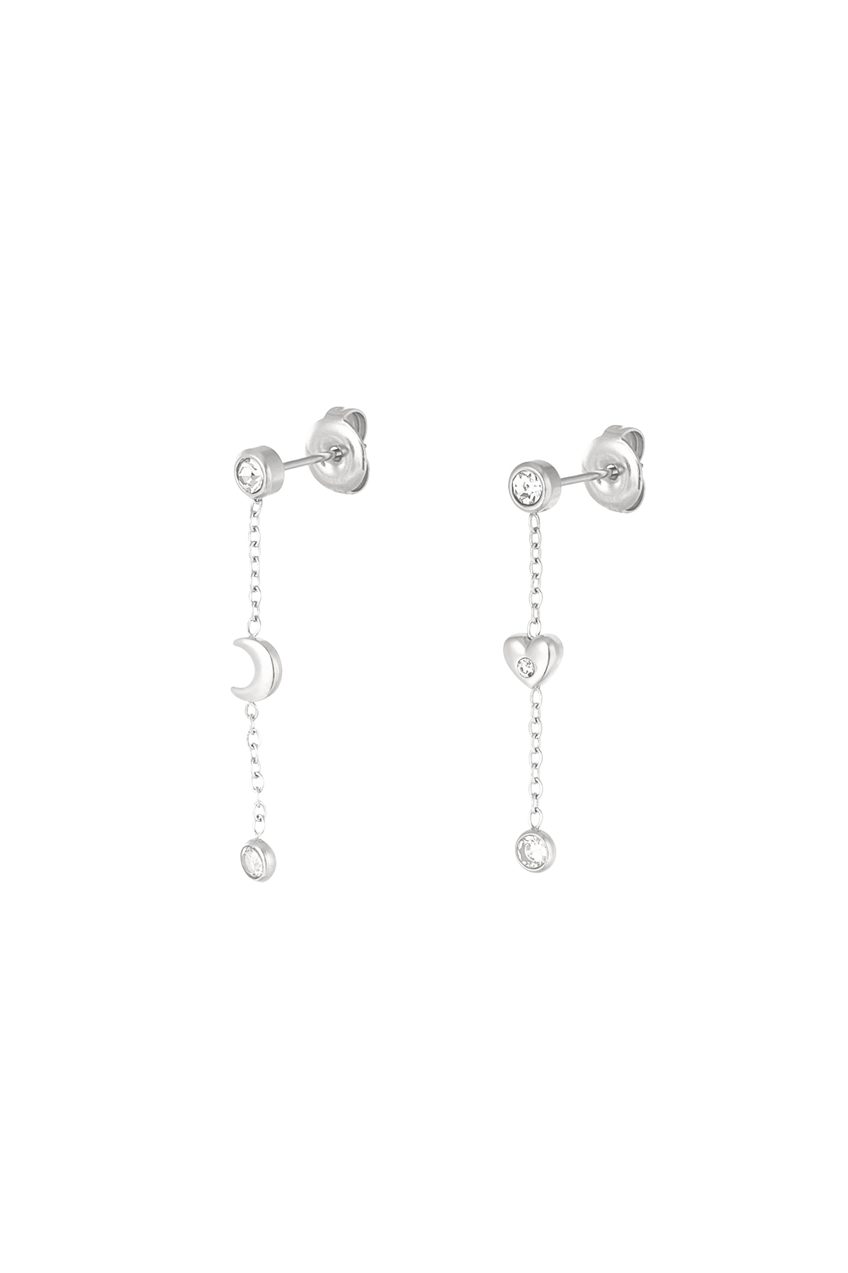 Moonlight earrings - silver  h5 