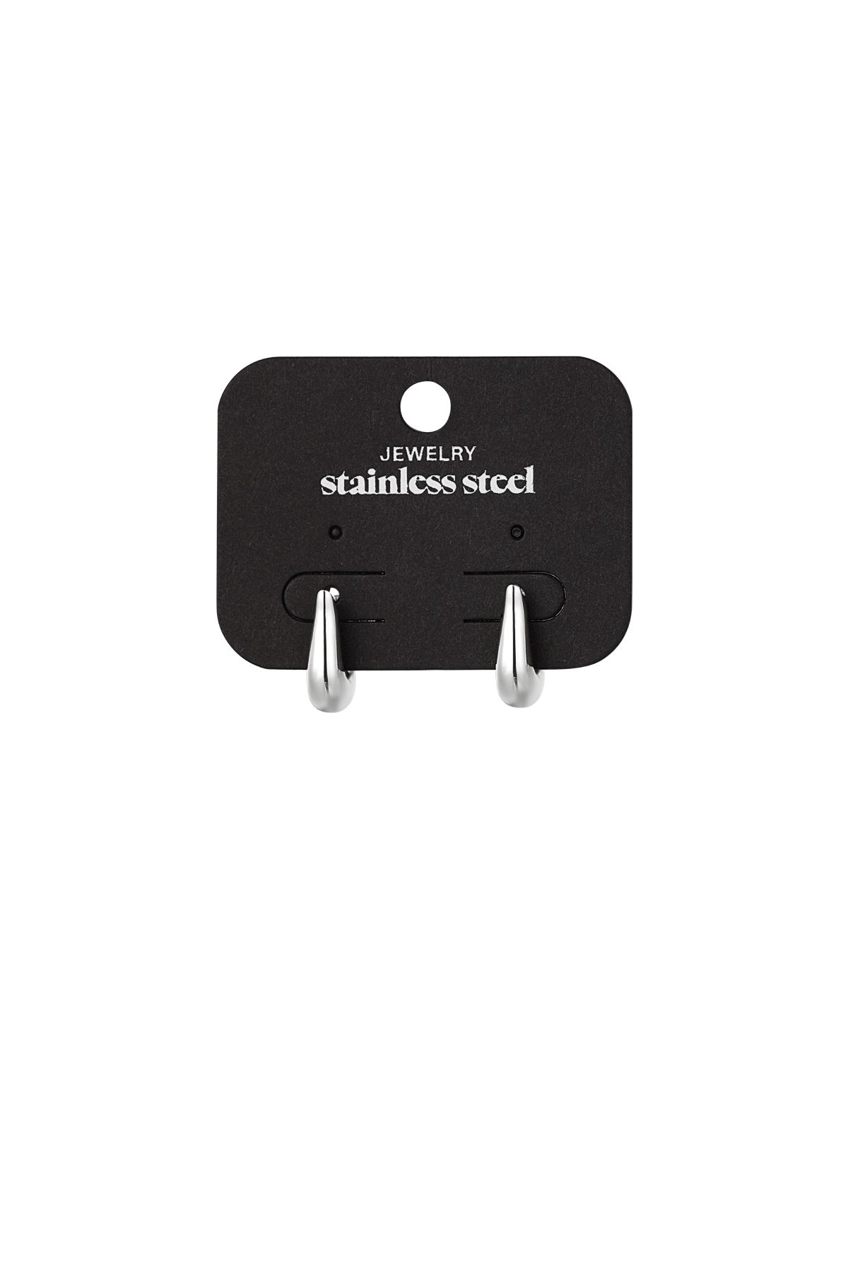 Boucles d'oreilles basiques rondes - argent h5 Image3