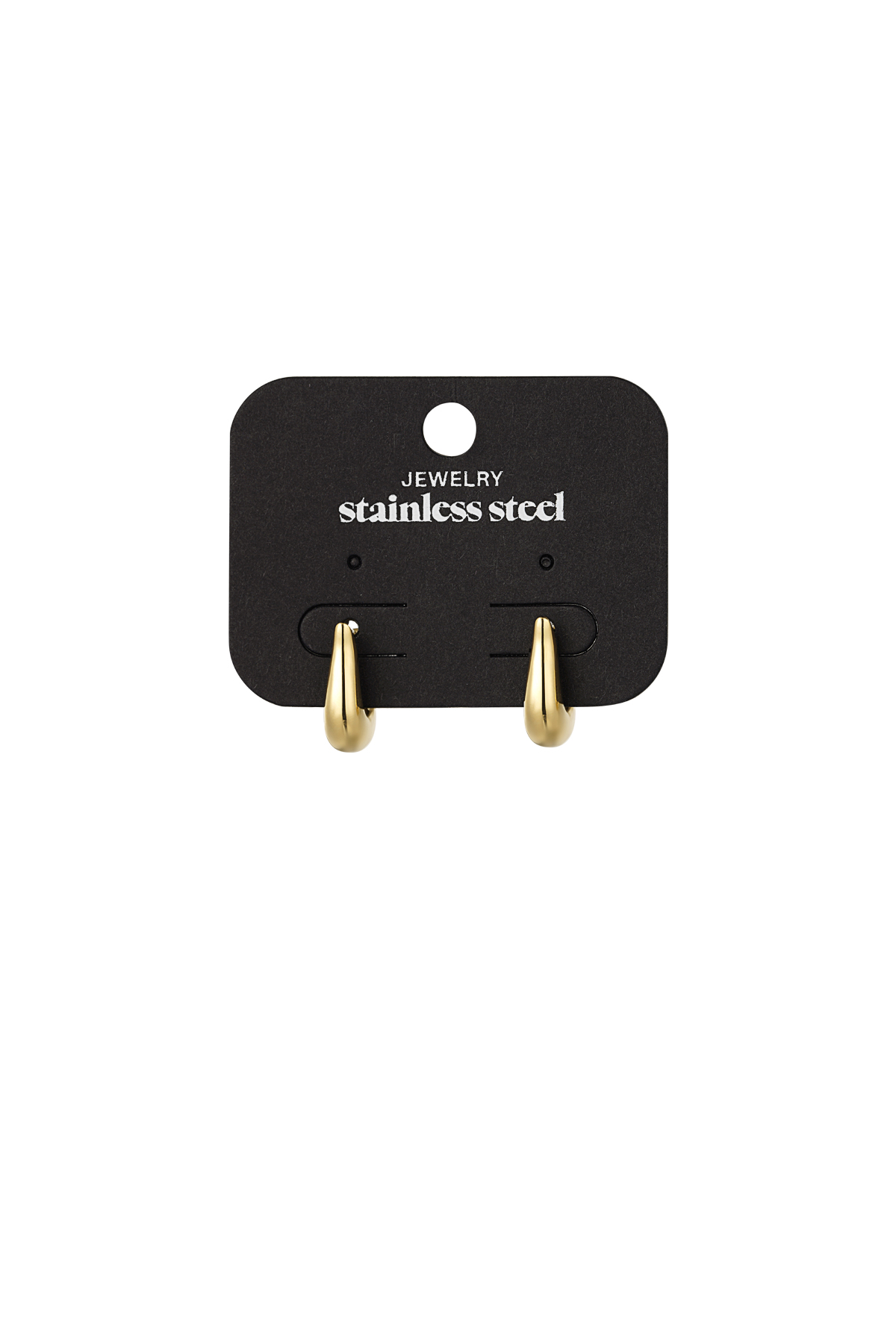 Basic earrings round - gold h5 Picture3