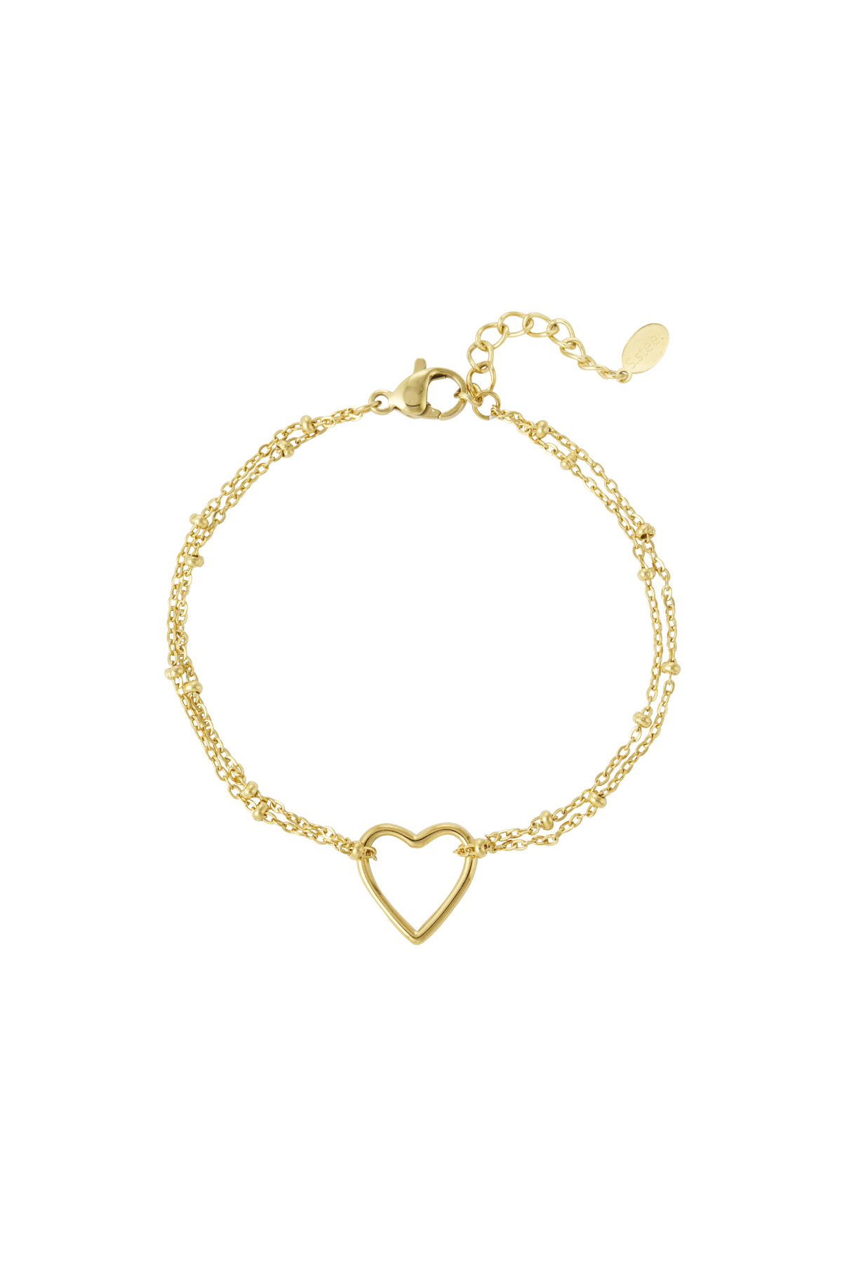 Armband heart hue - goud