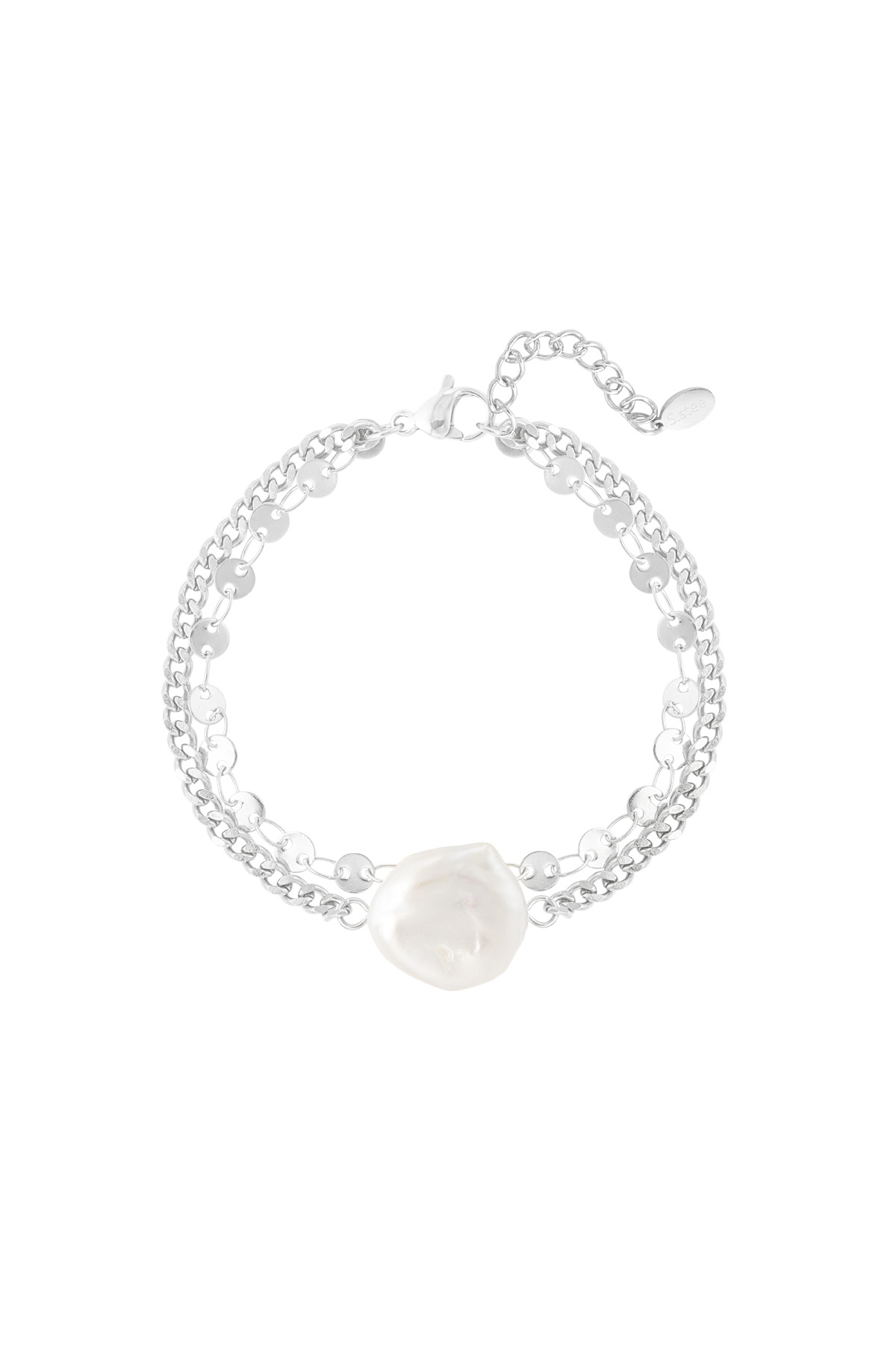 Armband Statement Perle - silber h5 