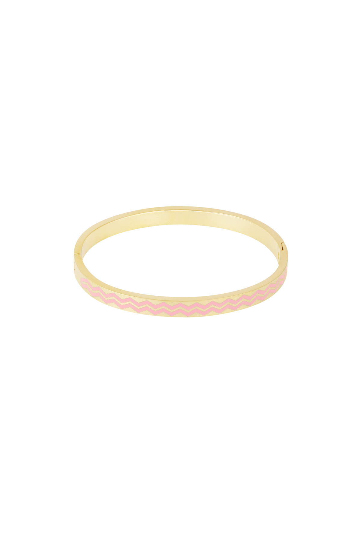 Slave bracelet with waves print - pink/Gold color 