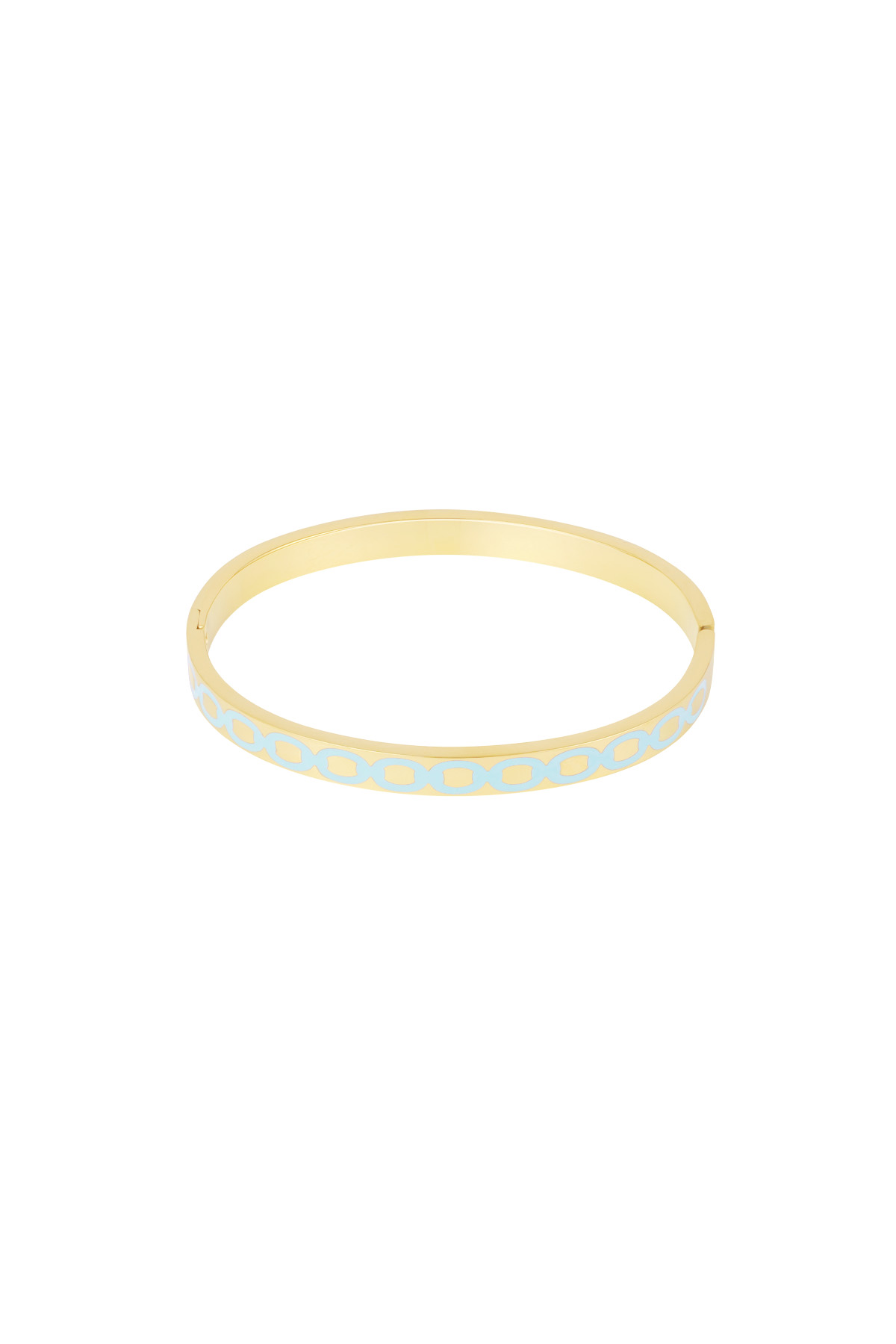 Slave bracelet with round print - blue 