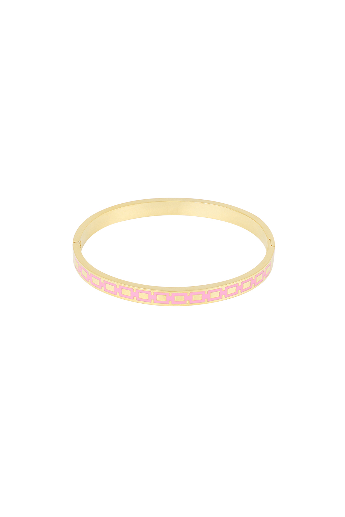 Slave bracelet with print - pink/Gold color  2