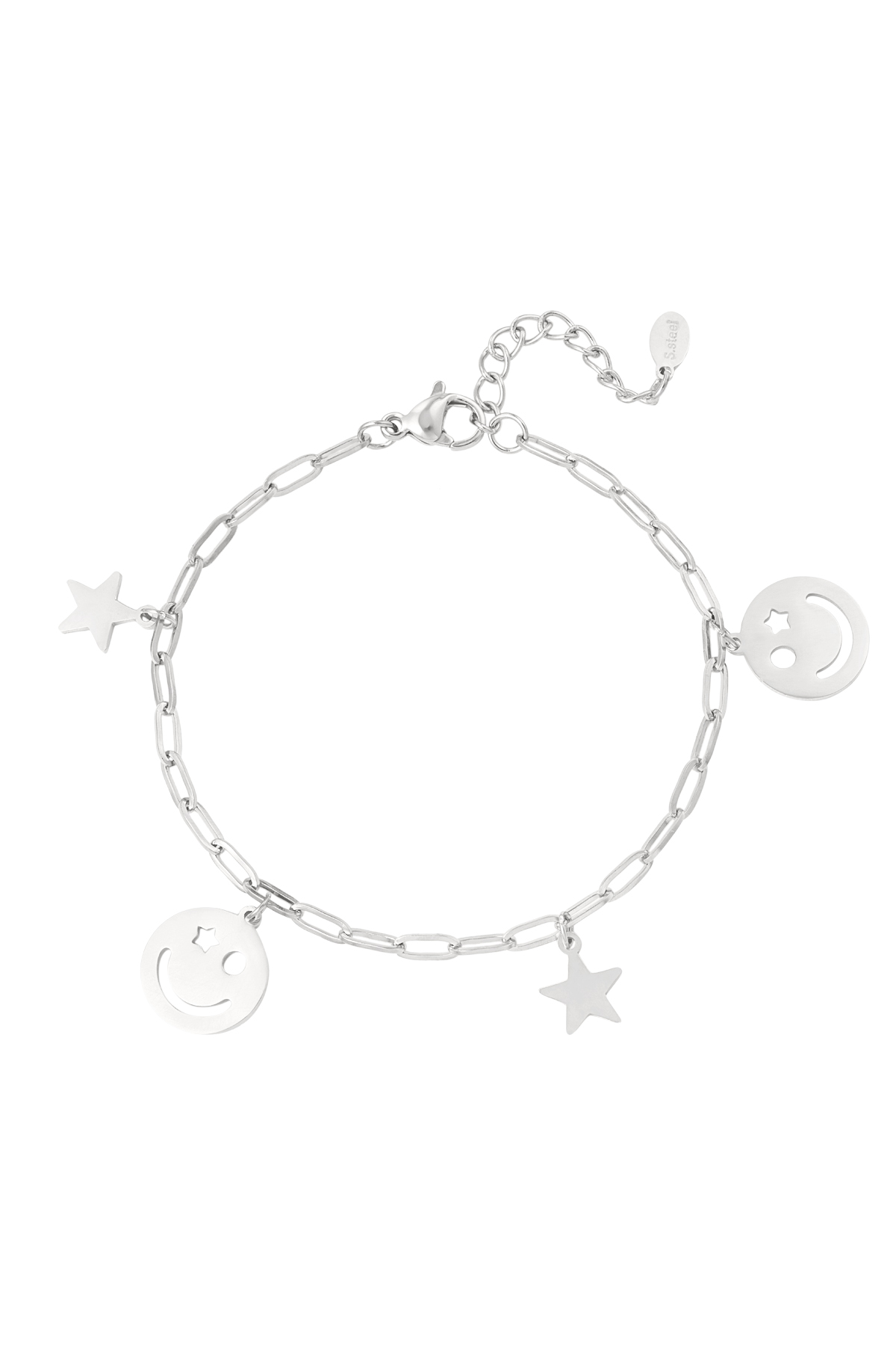 Happy night charm bracelet - silver 