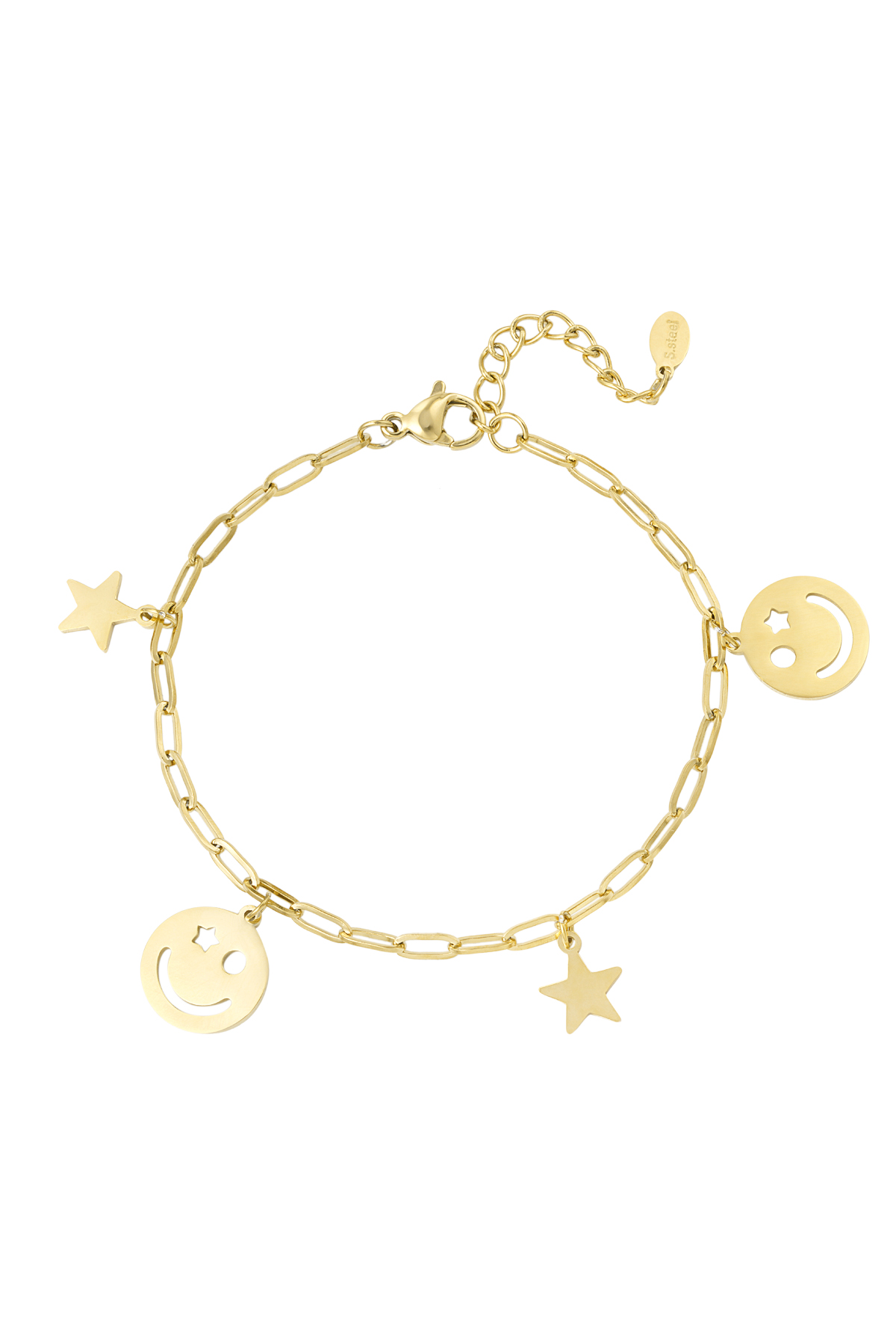 Happy night charm bracelet - gold 