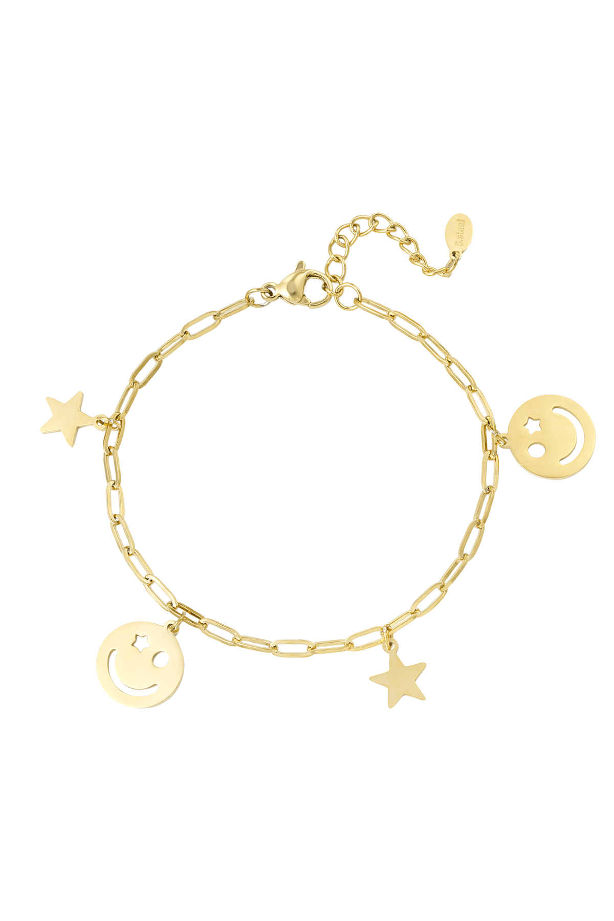 Pulsera con dijes de noche feliz - oro 