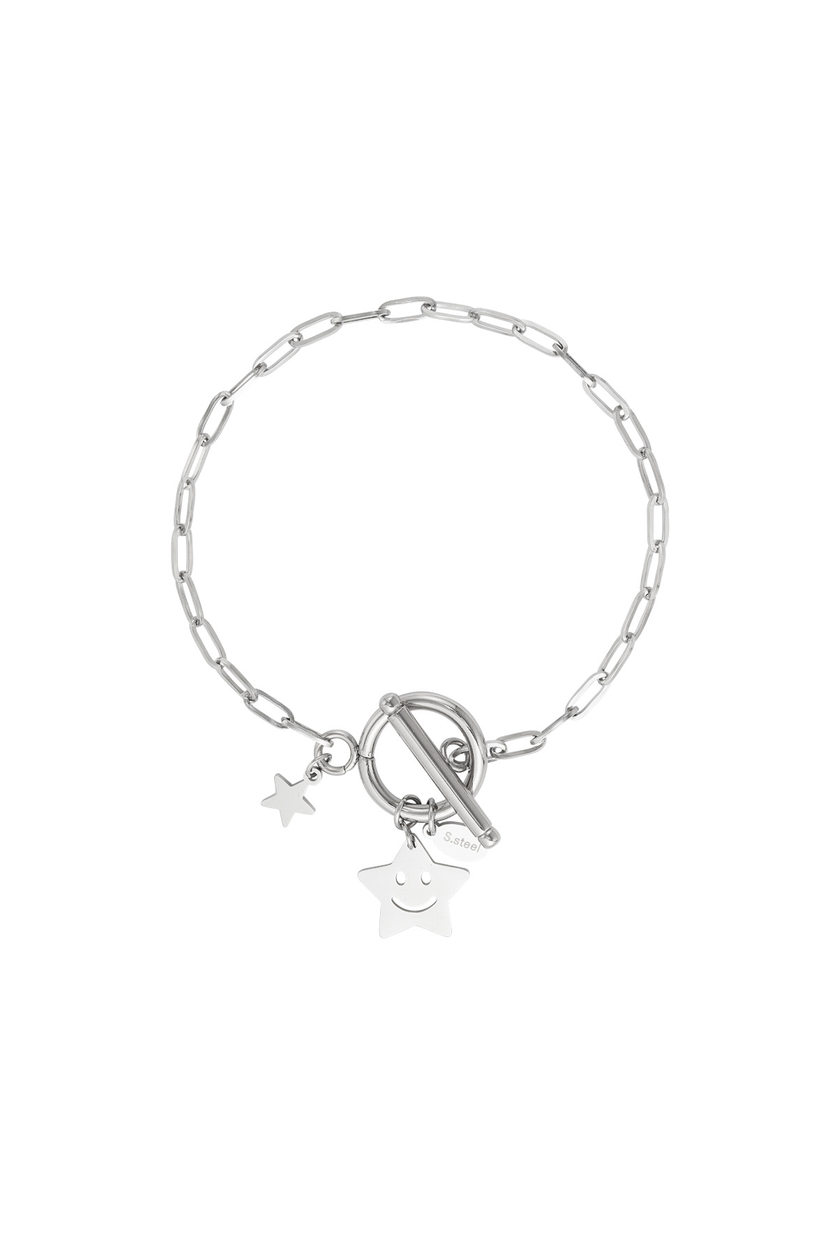 Happy star armband - zilver  h5 