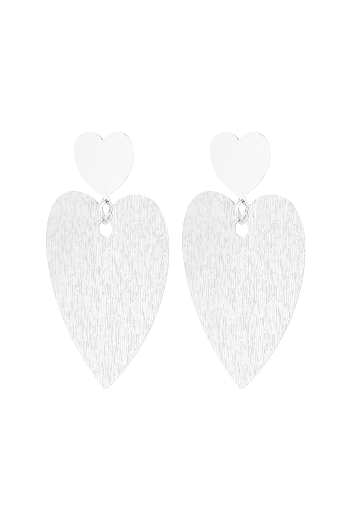 Boucles d'oreilles l'amour est la réponse - argent h5 