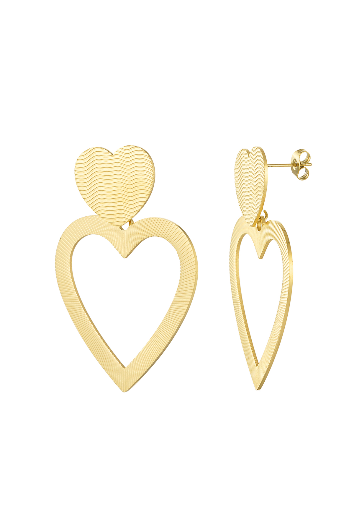 Earrings love wins - gold h5 