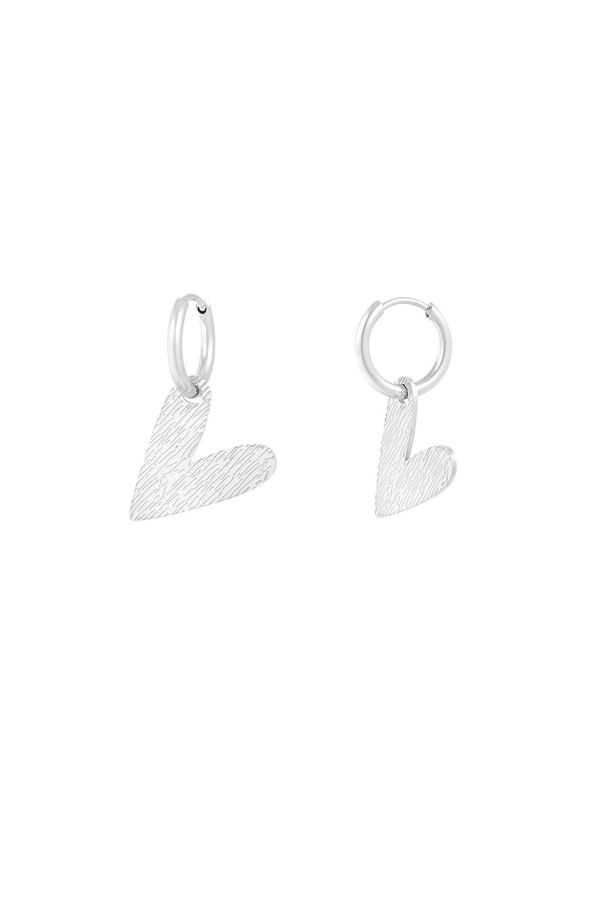 Big love earrings - silver  h5 