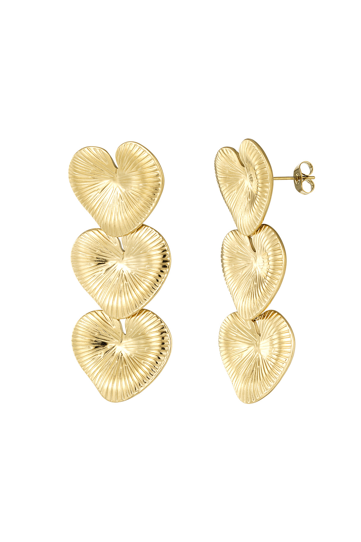 Earrings love all over - gold h5 