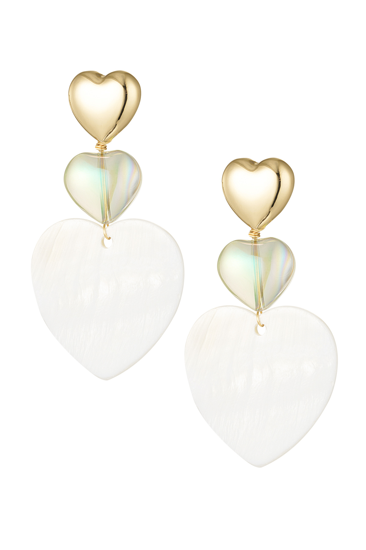 Earrings beach baby - white 2