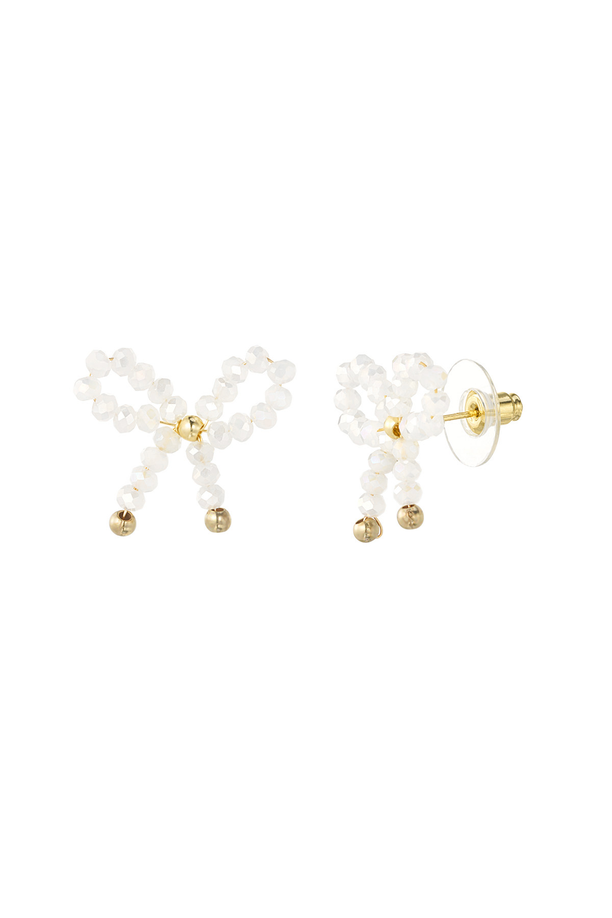 Boucles d'oreilles noeud essentiel - blanc h5 