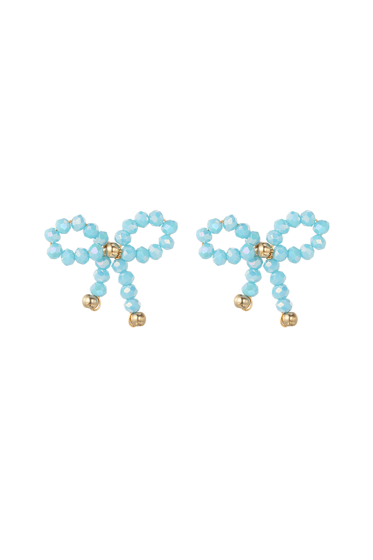 Boucles d'oreilles noeud essentiel - or bleu h5 