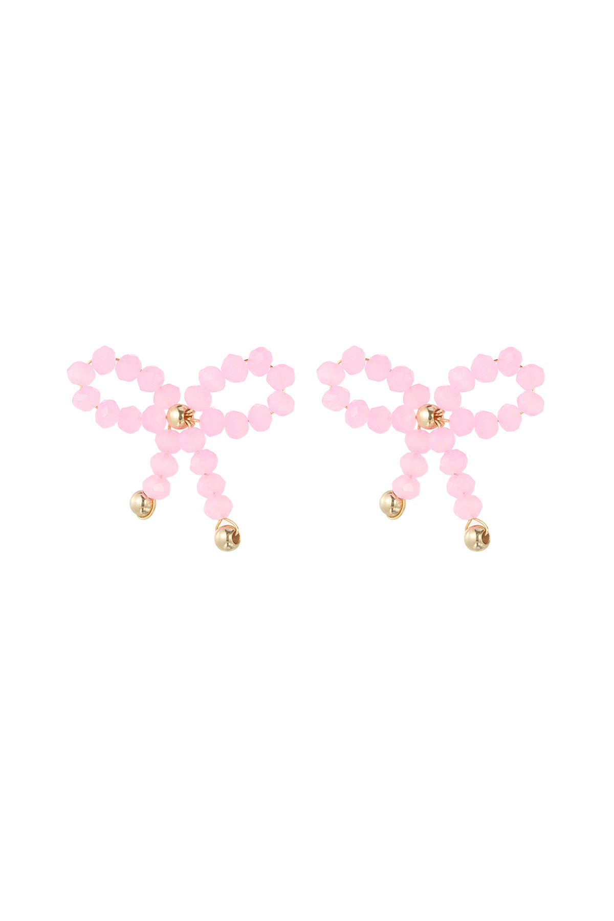 Boucles d'oreilles noeud essentiel - or rose h5 