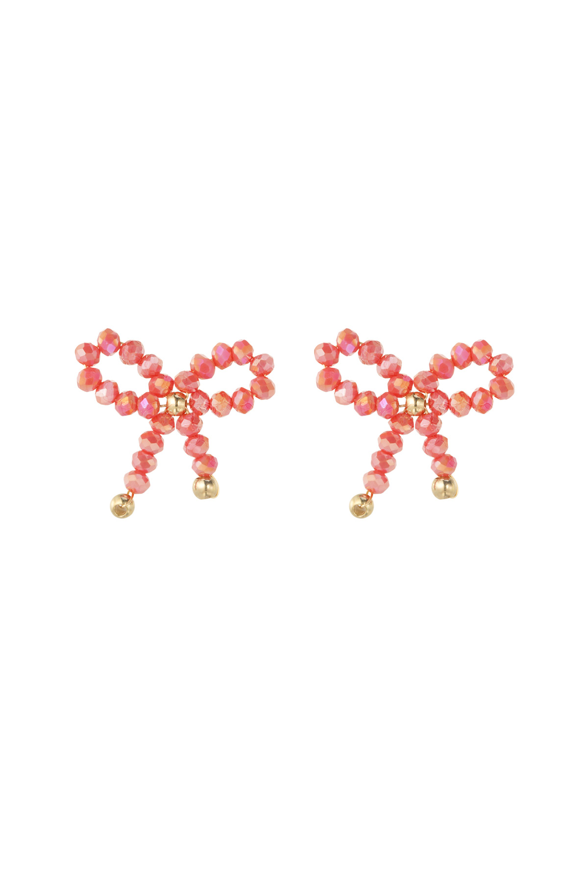 Earrings bow essential - salmon h5 