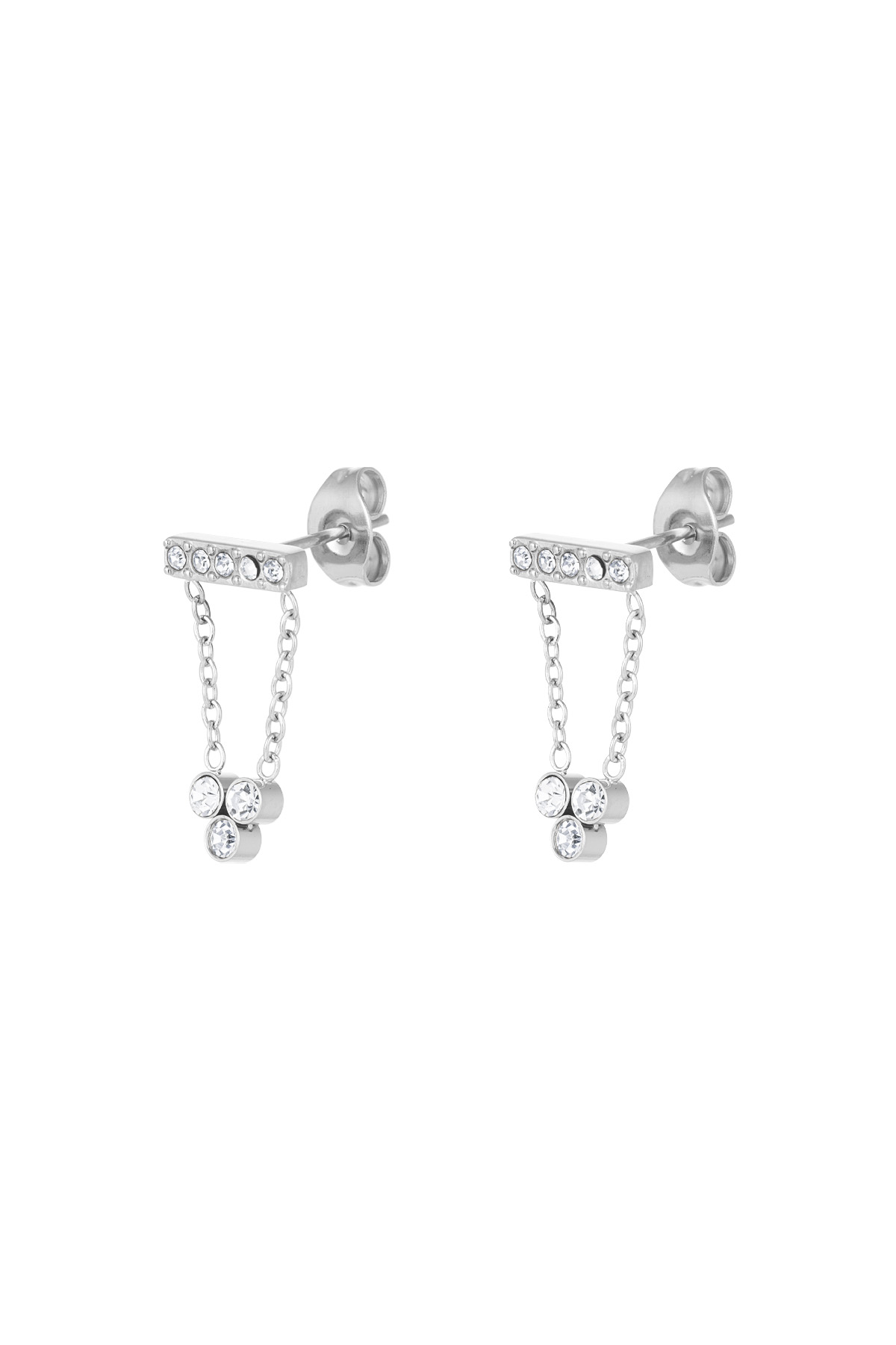 Earrings fancy fair - silver h5 