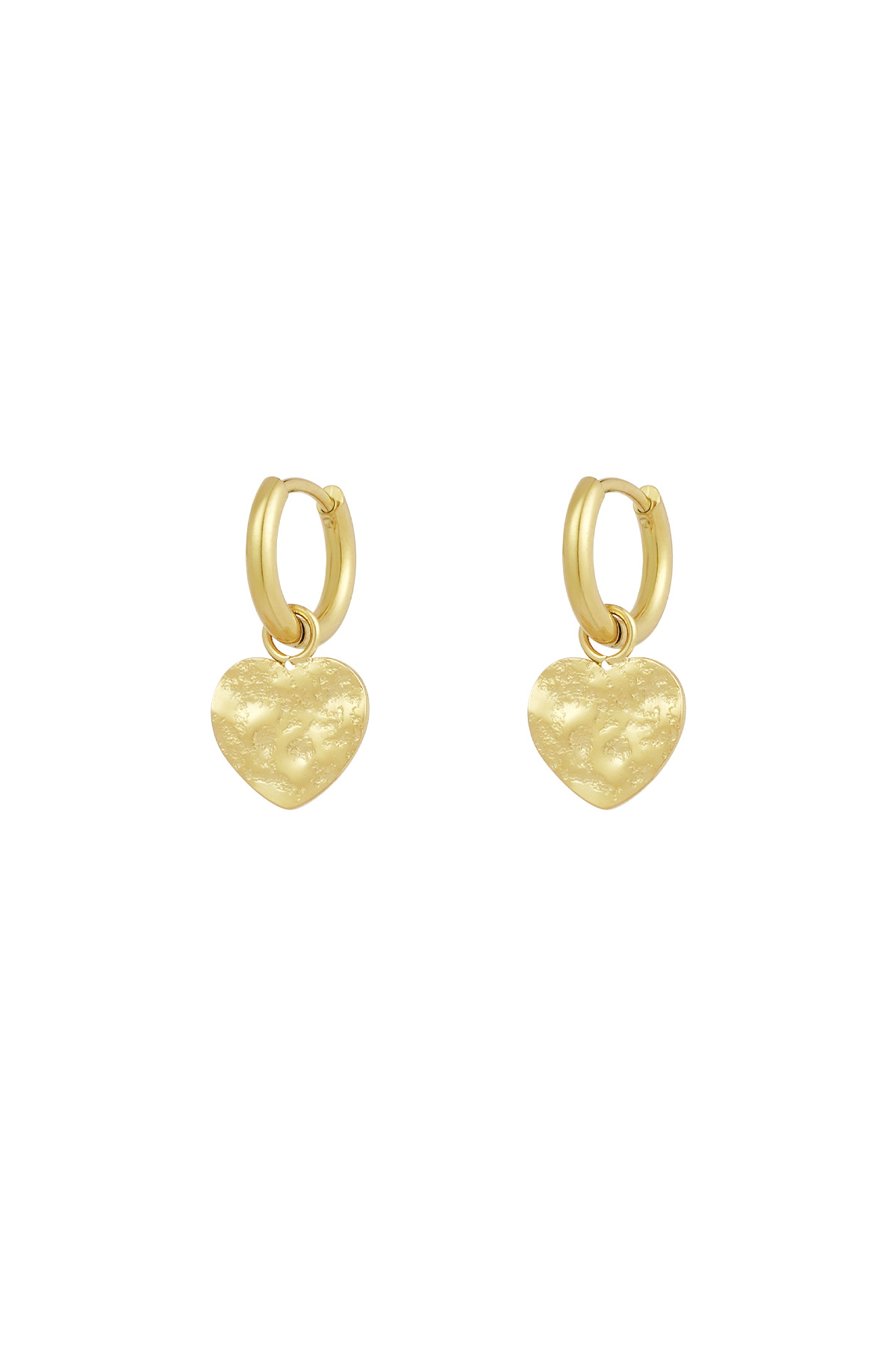 Earrings heart for you - gold h5 