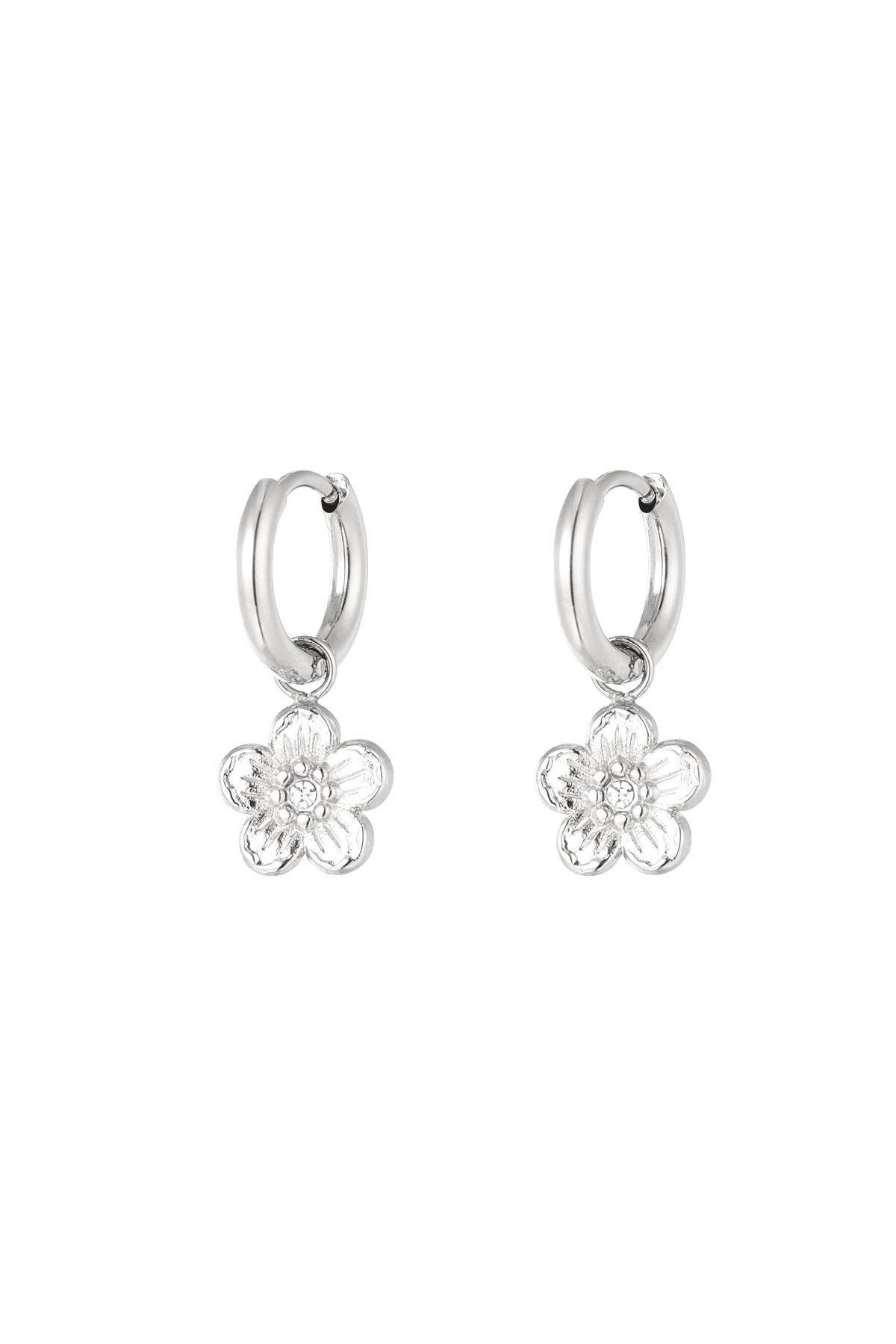 Boucles d'oreilles fiesta fleuries - argent h5 