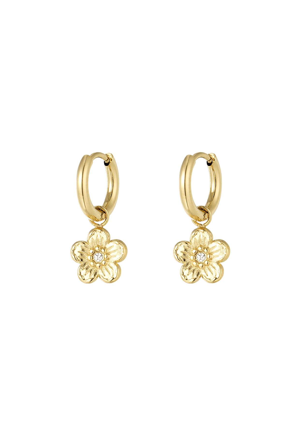Flower fiesta earrings - gold