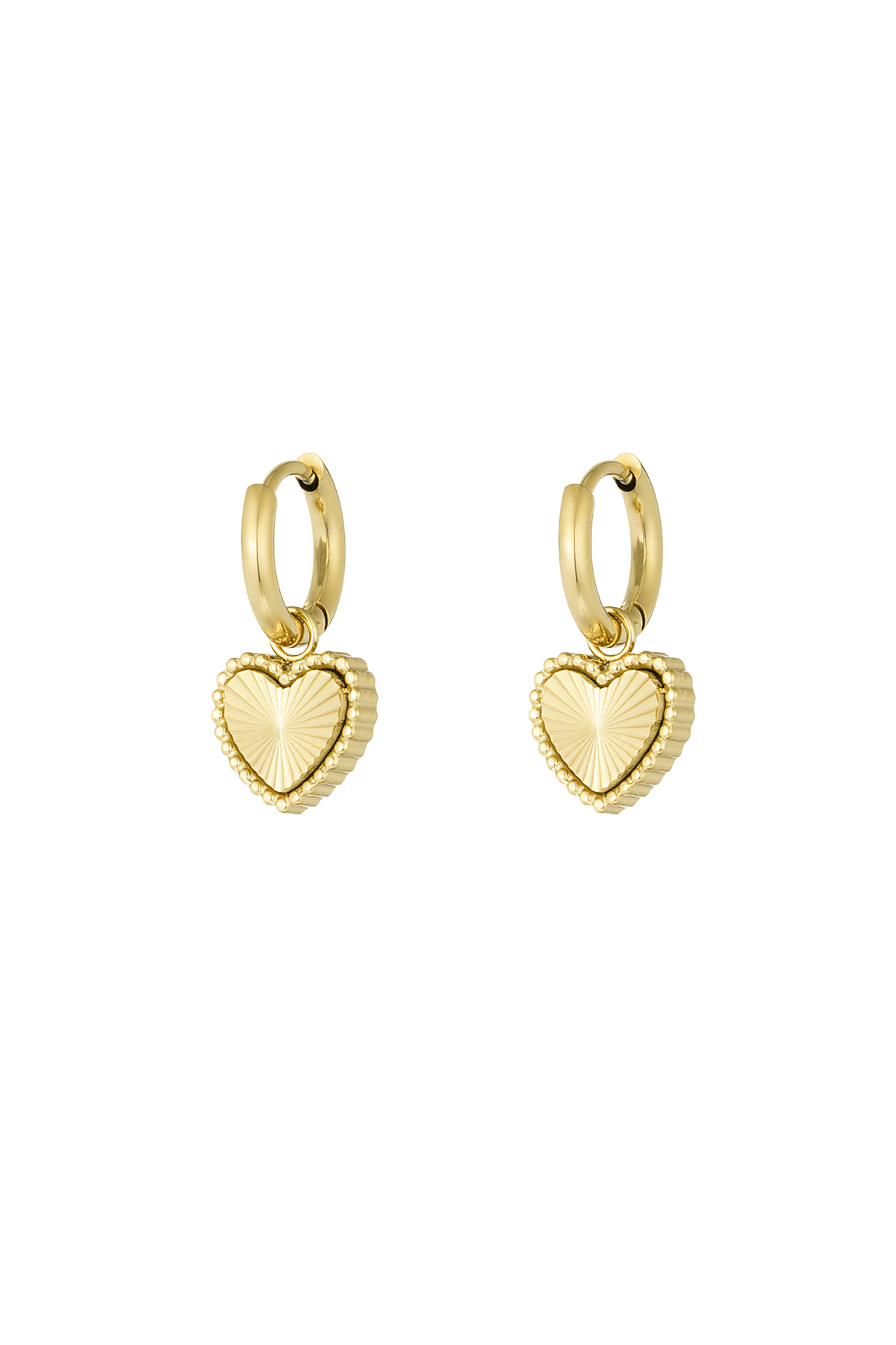 Pendientes corazones esperanza - oro h5 