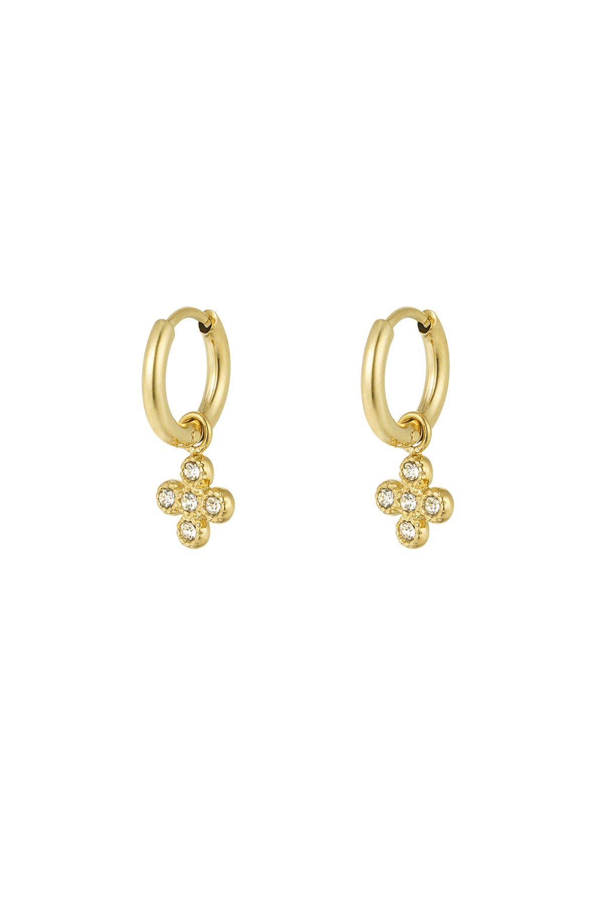 Earrings clover class - gold h5 