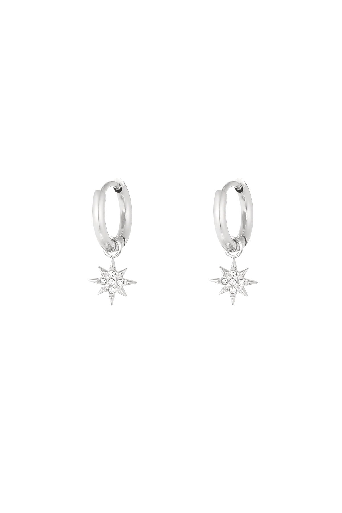 Earrings stardust - silver h5 