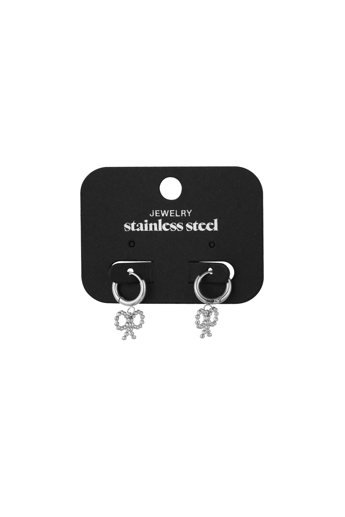 Boucles d'oreilles noeuds dimanche - argent h5 Image3