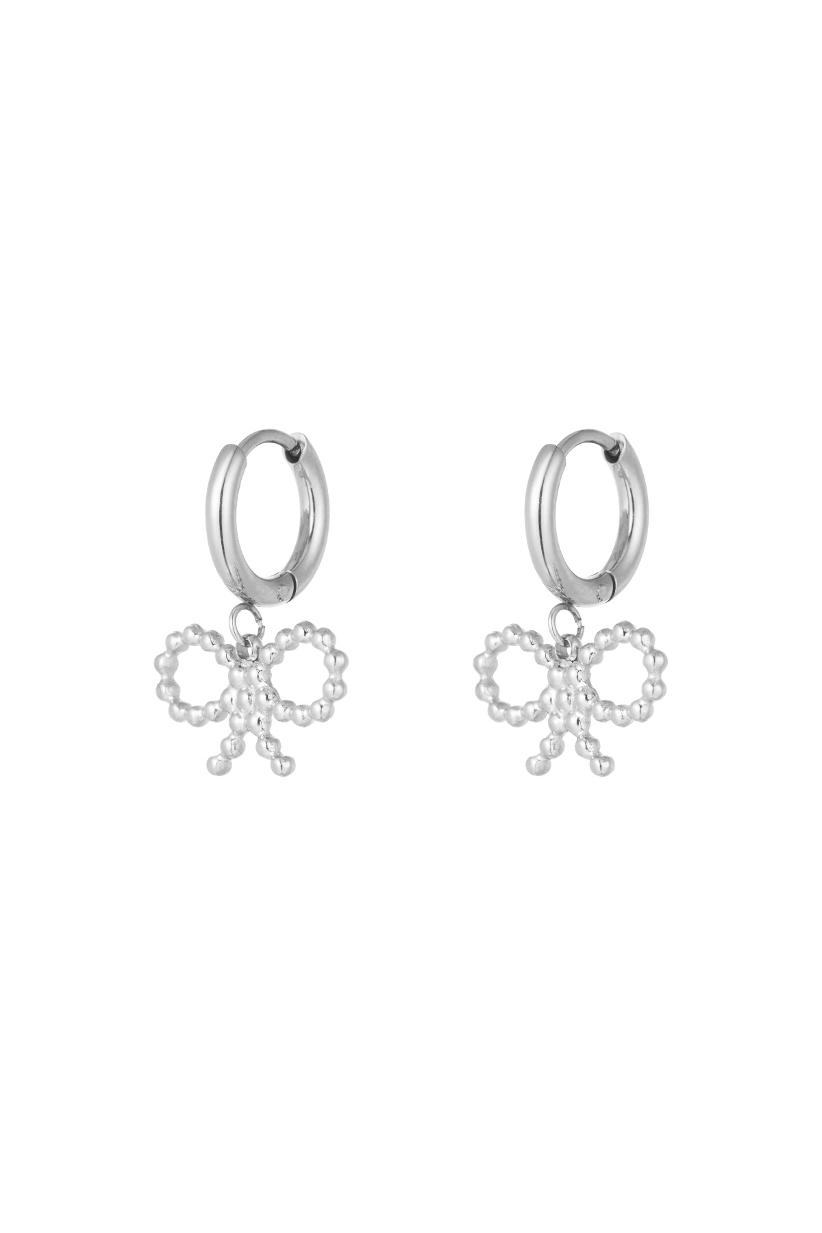 Earrings bows Sunday - silver h5 