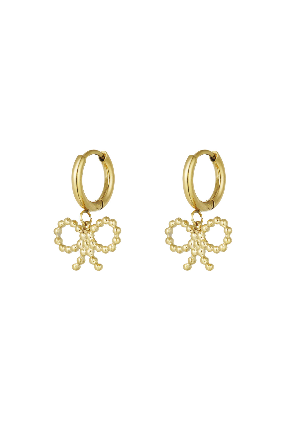 Pendientes lazos domingo - oro h5 