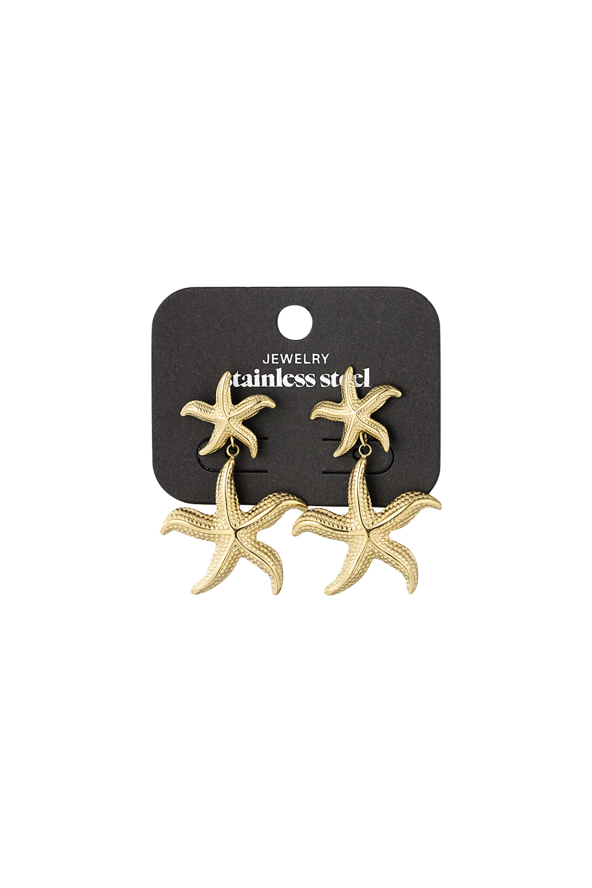 Double starfish earrings - gold h5 Picture3