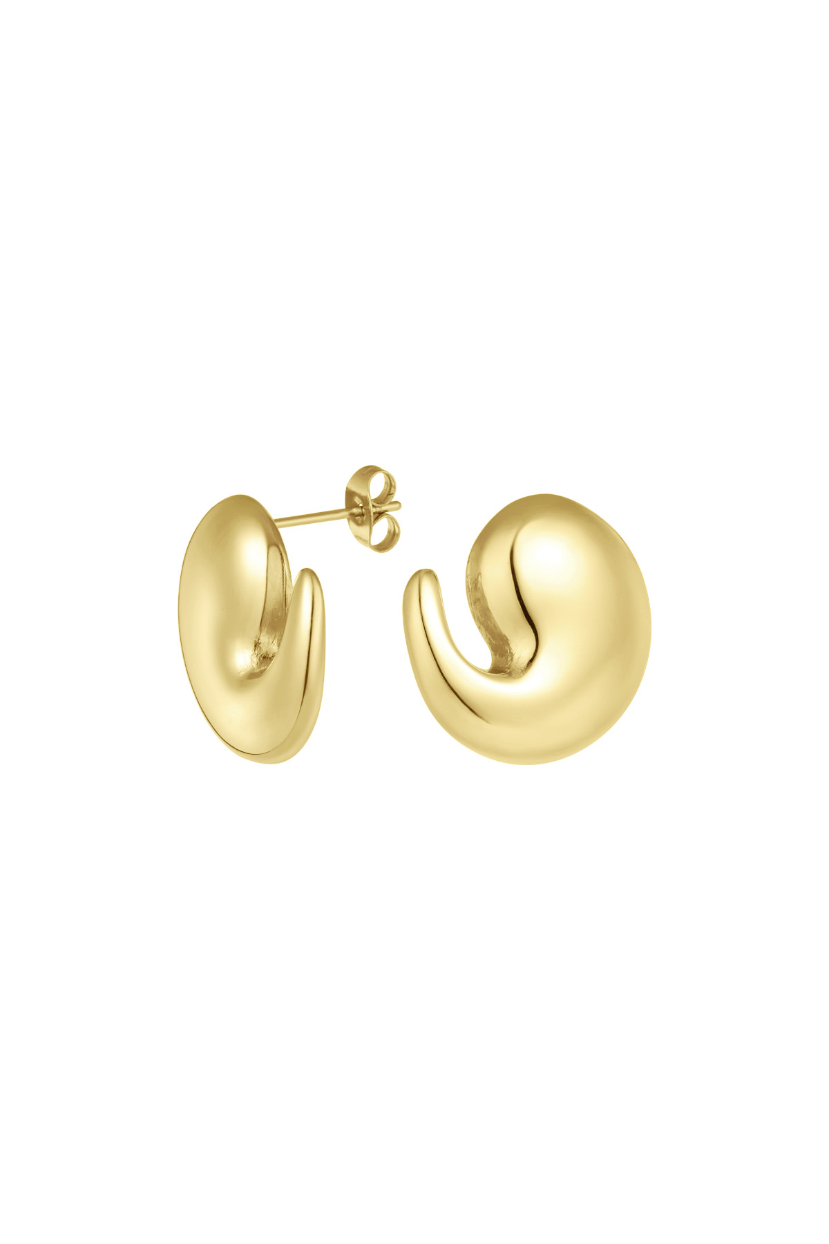 Boucles d'oreilles vague waze - doré h5 
