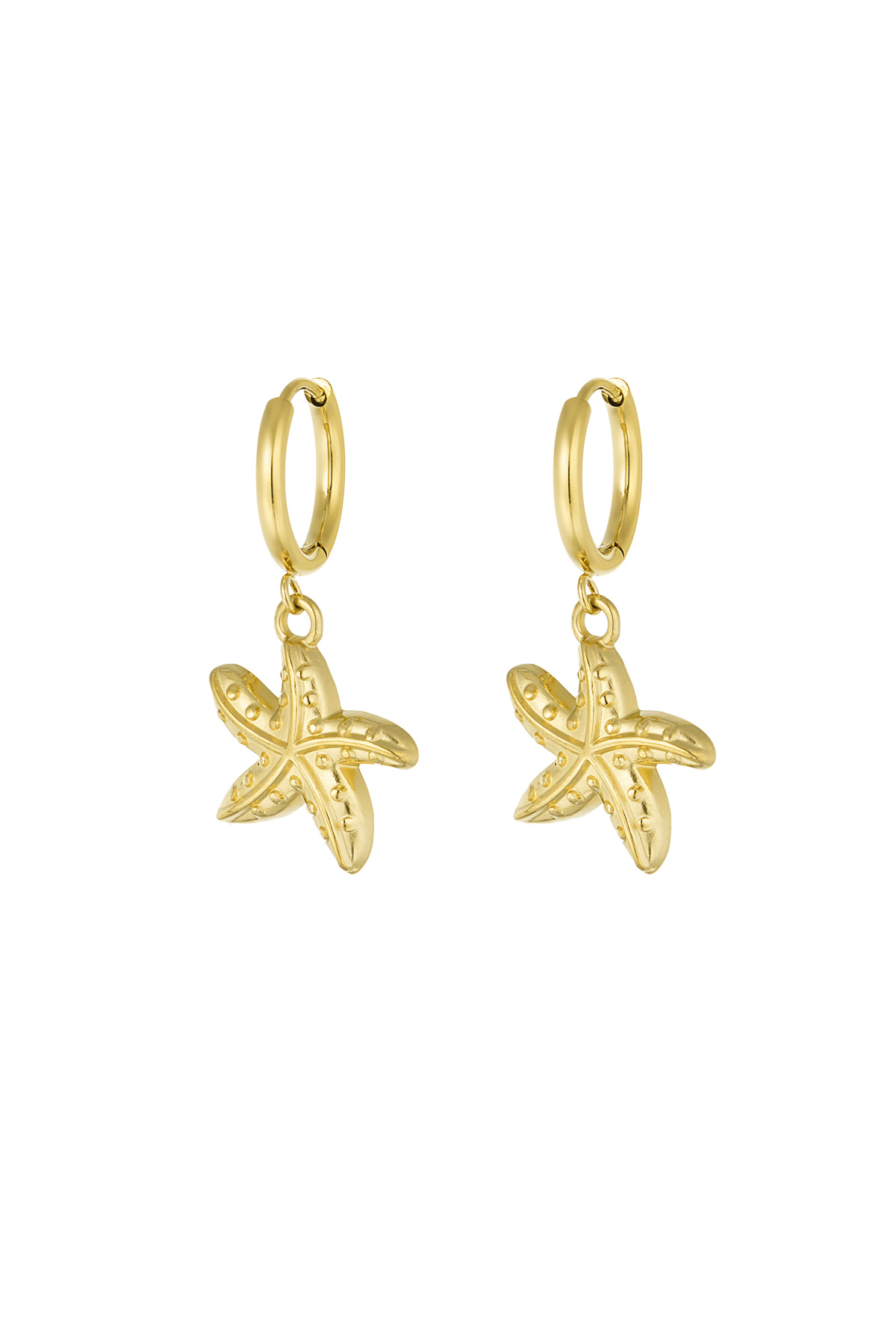 Oorbellen special starfish - goud h5 