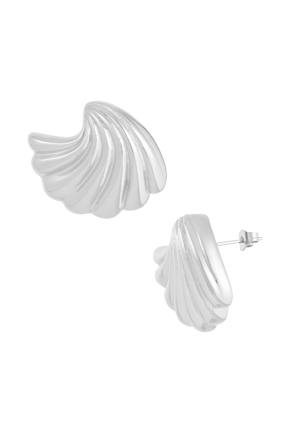 Earrings wavy wild - silver h5 