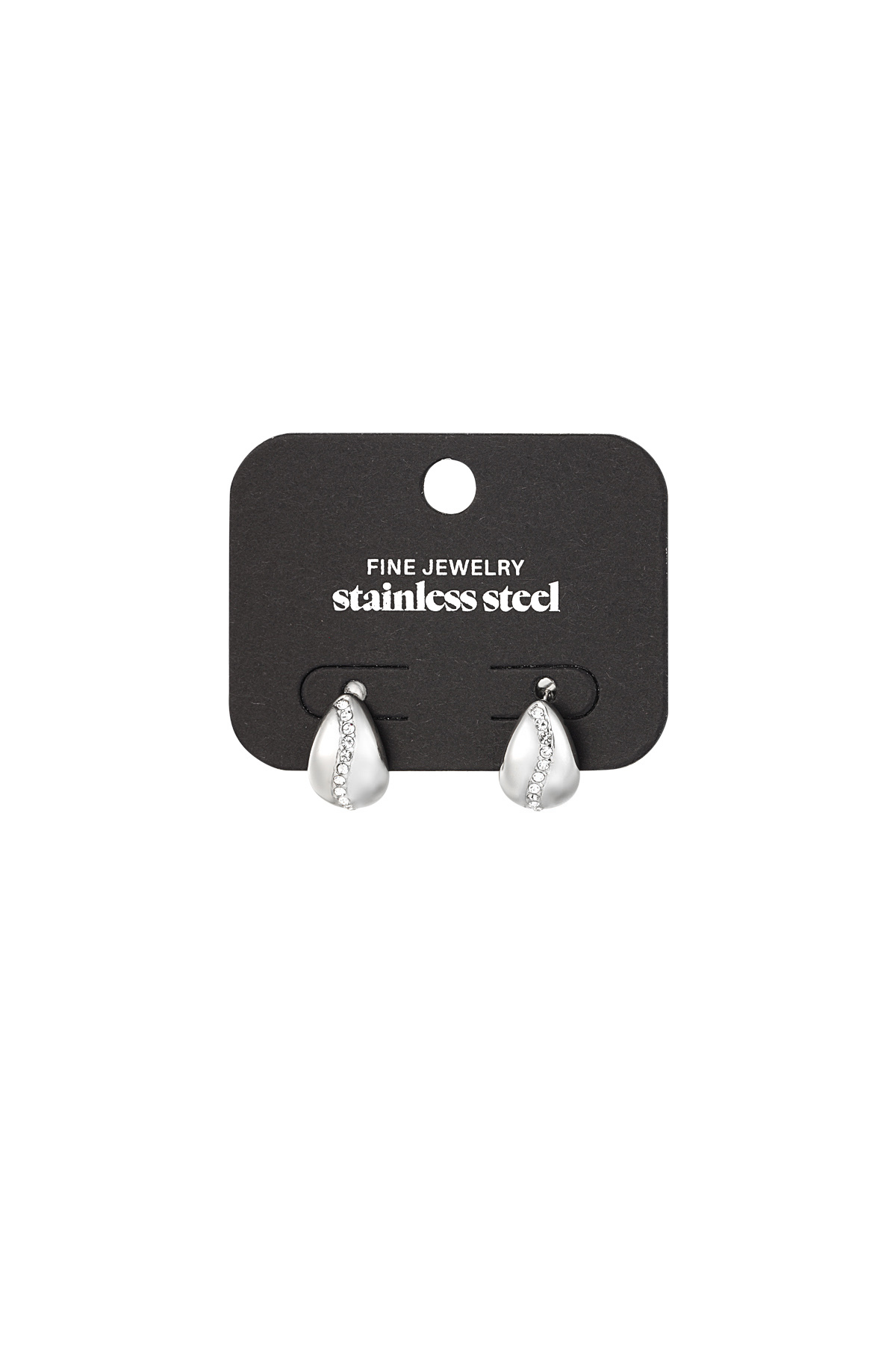 Small drop earring stones - silver h5 Picture3